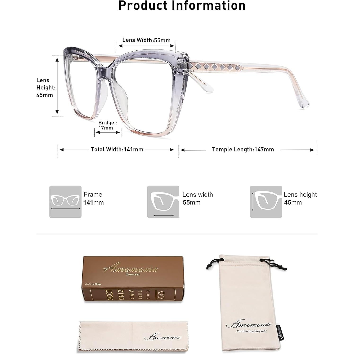 Gafas de Lectura Amomoma AM6031 Anti Luz Azul Oversized