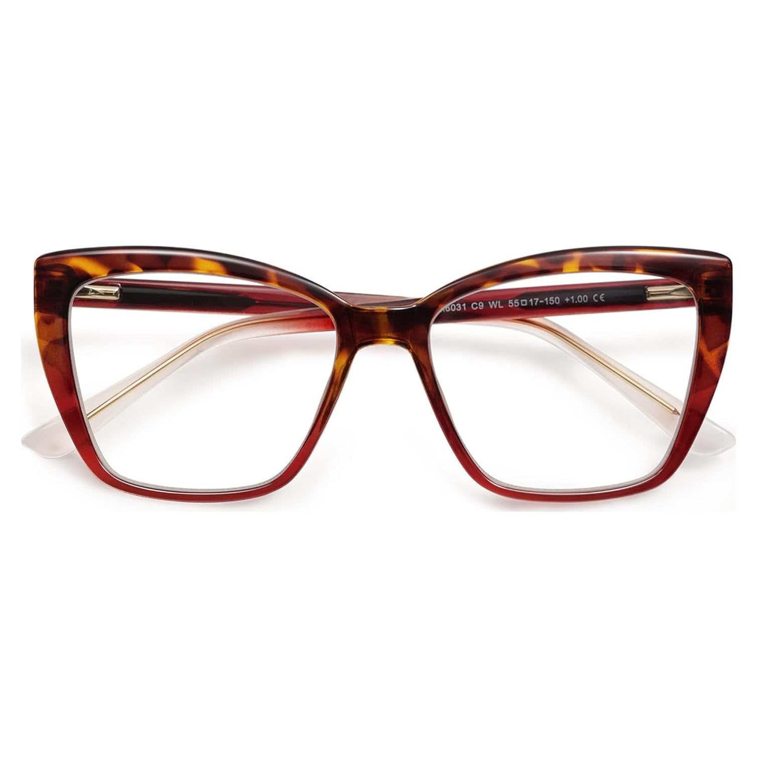 Gafas de lectura AMOMOMA TR90 luz azul estilo gato 55mm