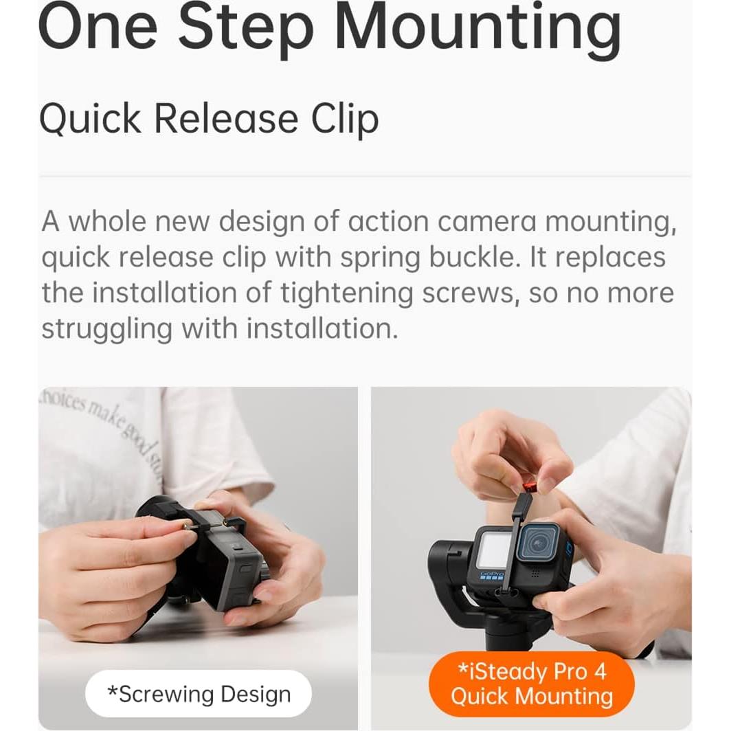 Estabilizador Hohem iSteady Pro 4 para Cámara de Acción - IPX4