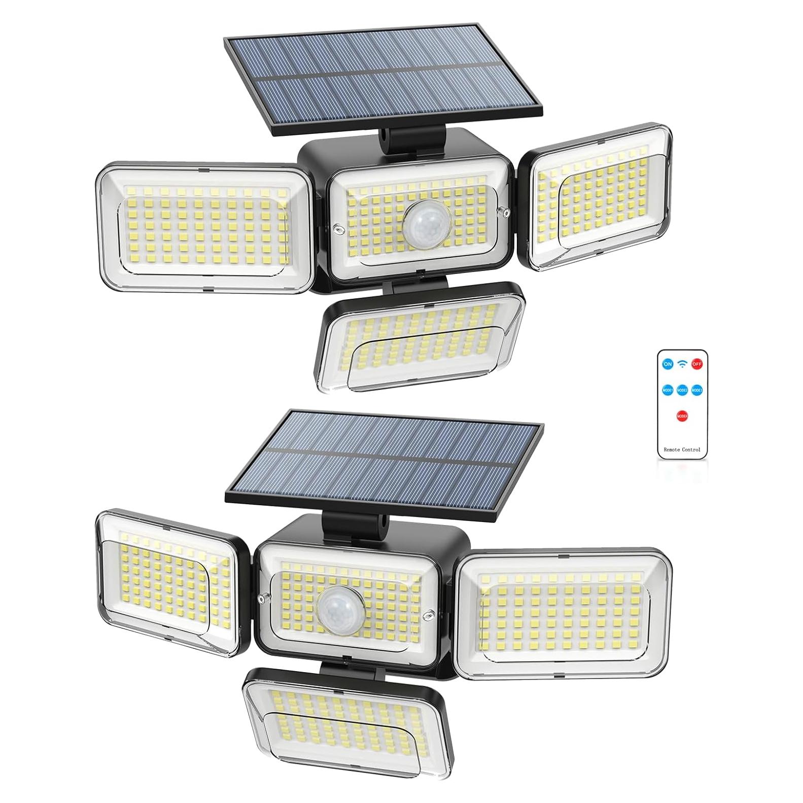 Luces Solares Mokot 288 LED 2800LM con Sensor y Control Remoto