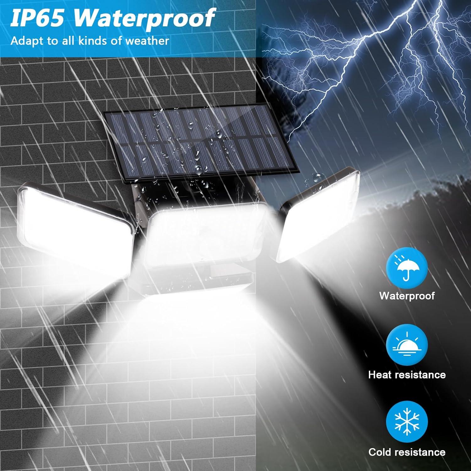 Luces Solares Mokot 288 LED 2800LM con Sensor y Control Remoto