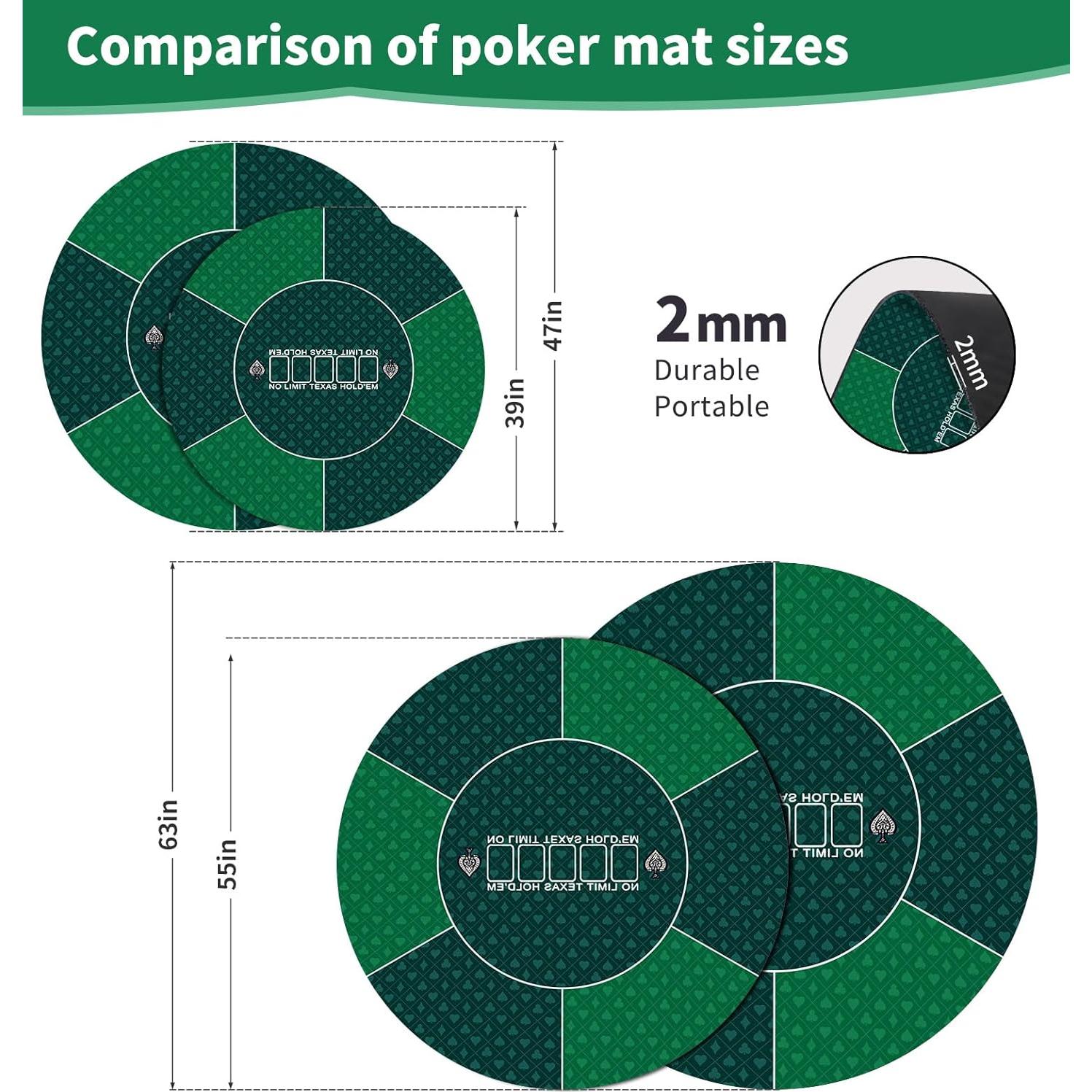 Alfombrilla de Póker Redonda LERYG 160x160 cm Antideslizante