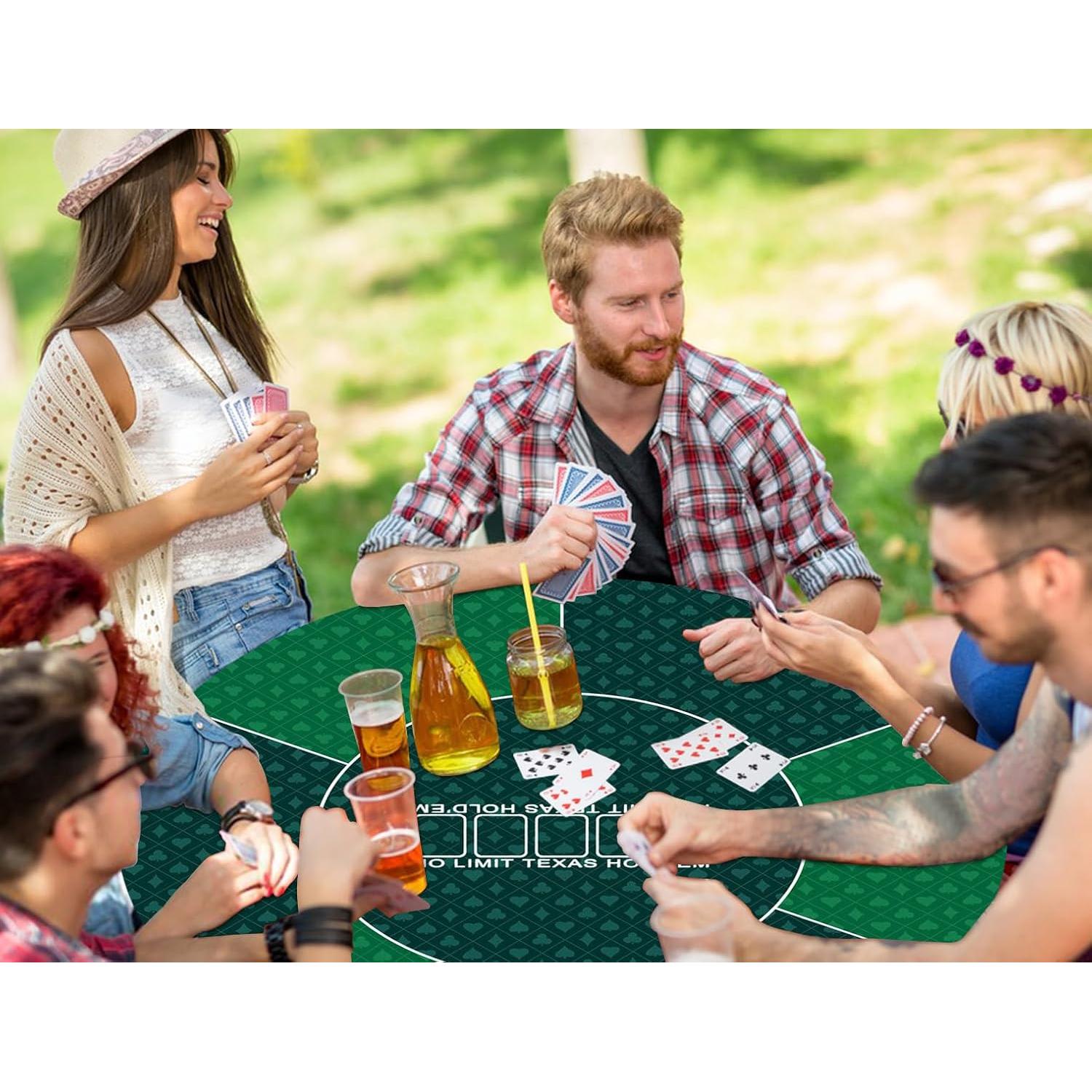 Alfombrilla de Póker Redonda LERYG 160x160 cm Antideslizante