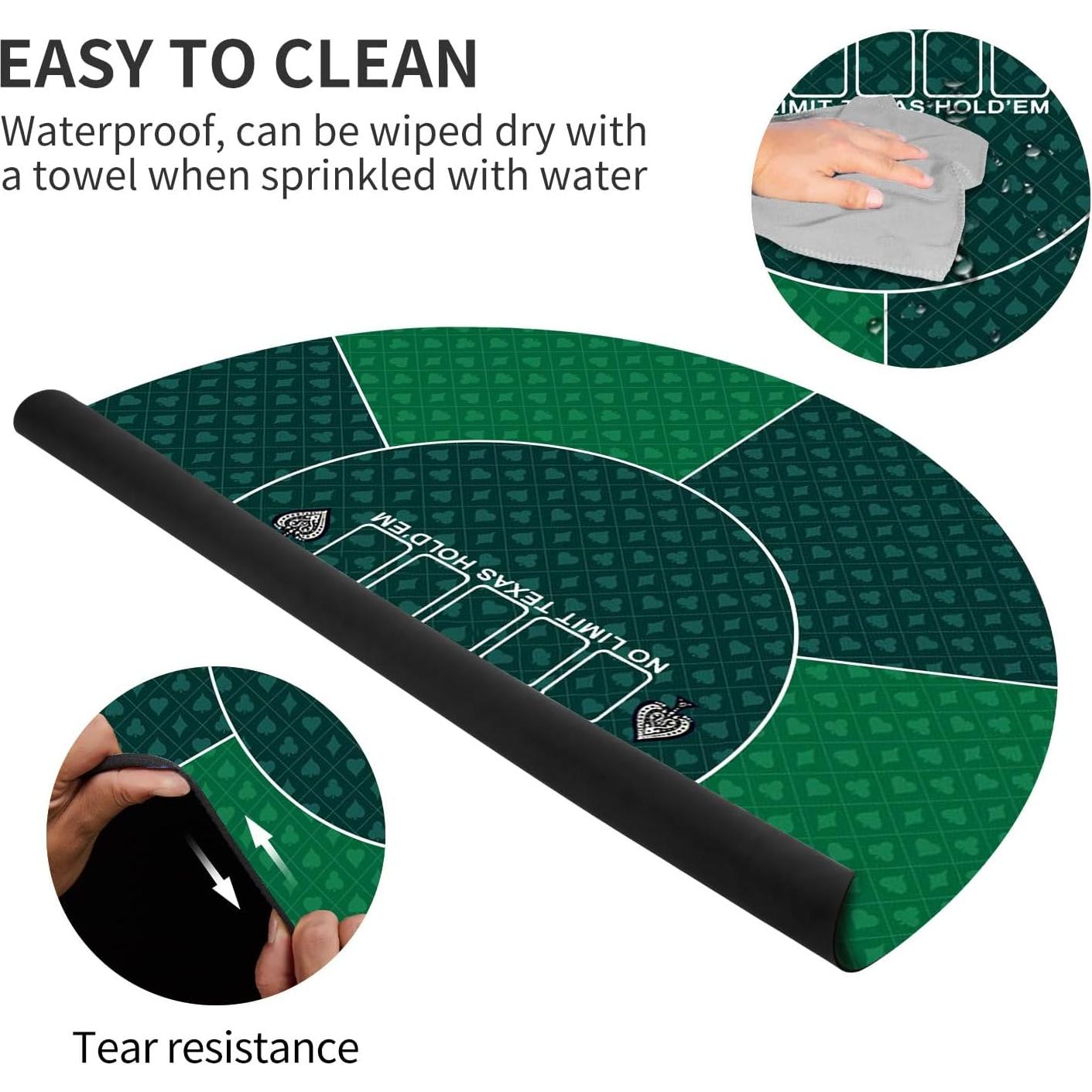 Alfombrilla de Póker Redonda LERYG 160x160 cm Antideslizante