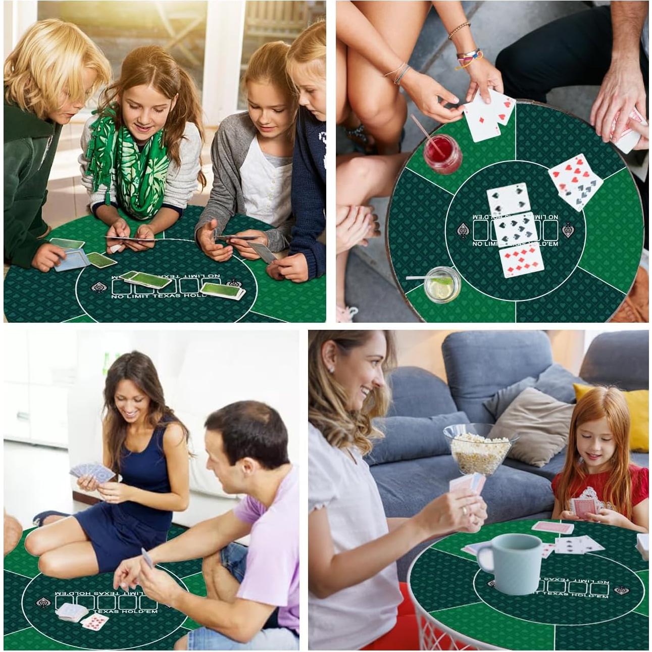 Alfombrilla de Póker Redonda LERYG 160x160 cm Antideslizante