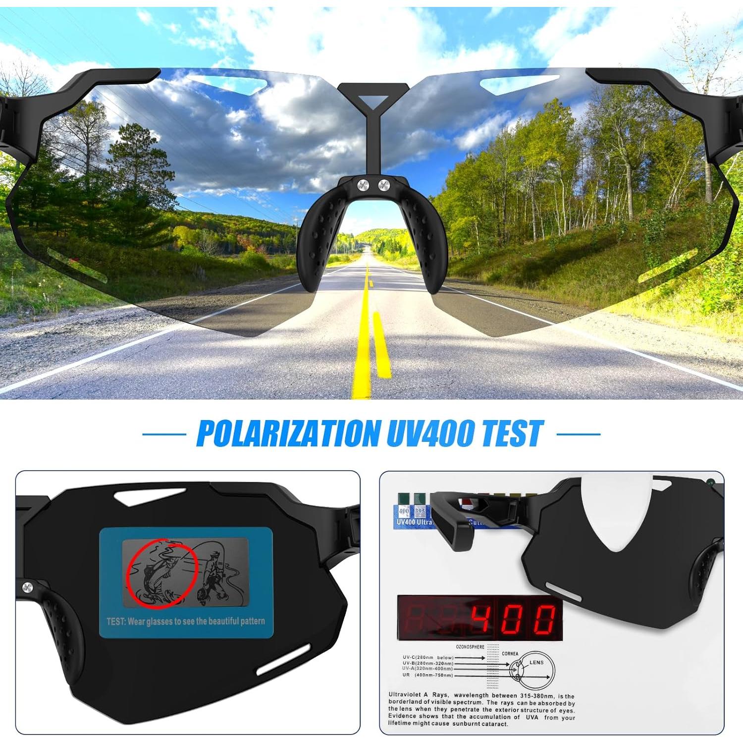 Gafas de sol deportivas AJBAY polarizadas UV400 ligeras