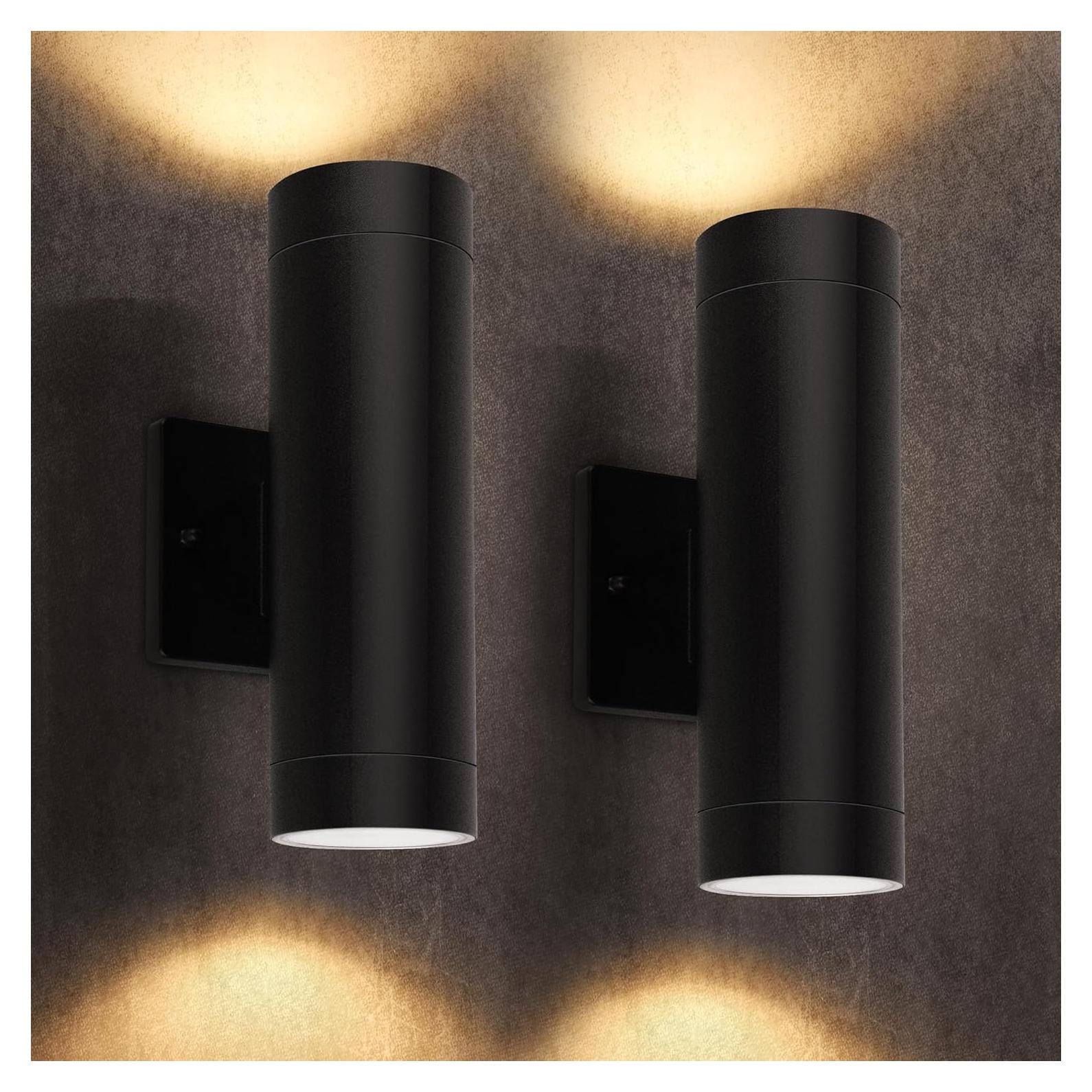 Aplique de Pared Exterior LUTEC LED 16W 2700K Negro Mate