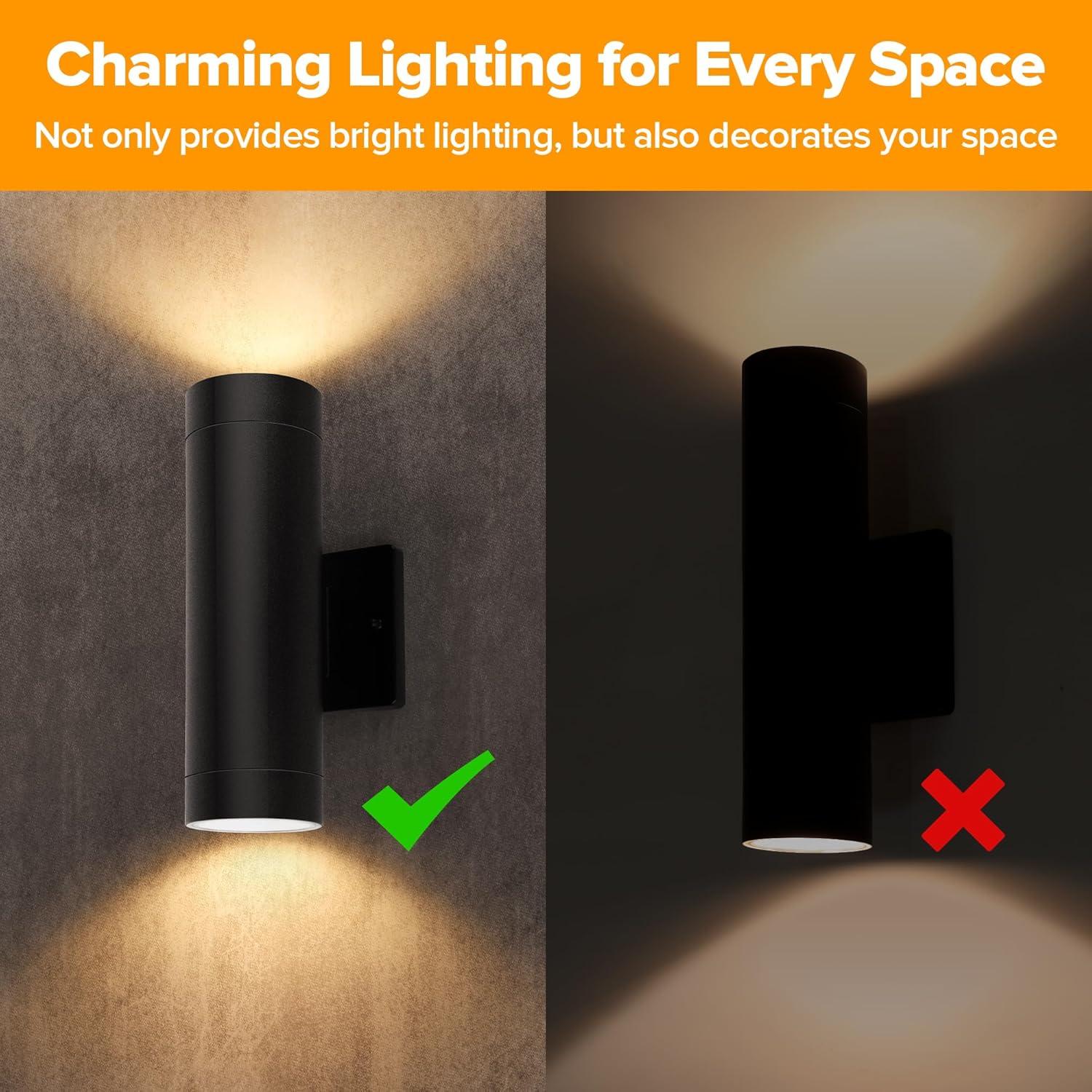 Aplique de Pared Exterior LUTEC LED 16W 2700K Negro Mate