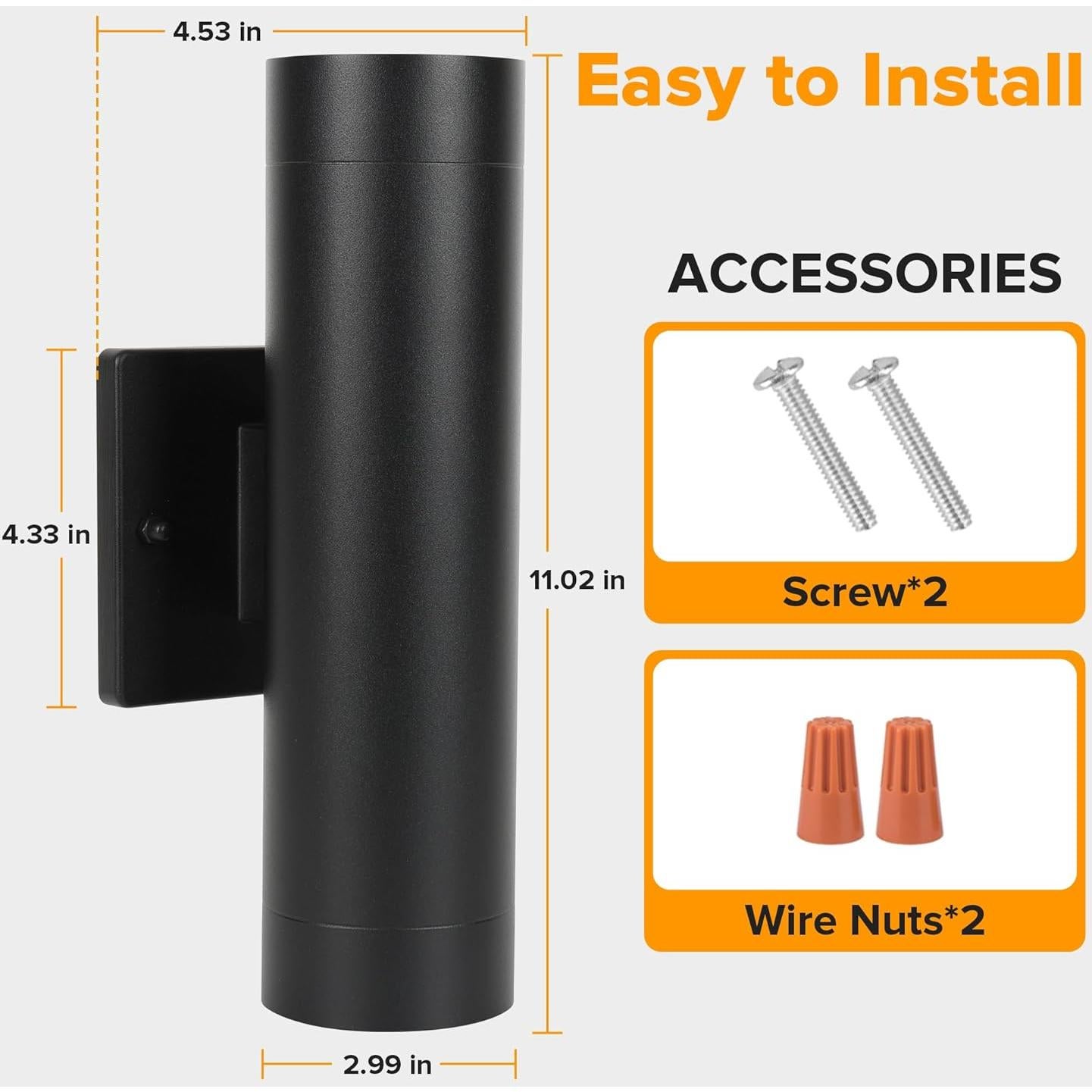 Aplique de Pared Exterior LUTEC LED 16W 2700K Negro Mate