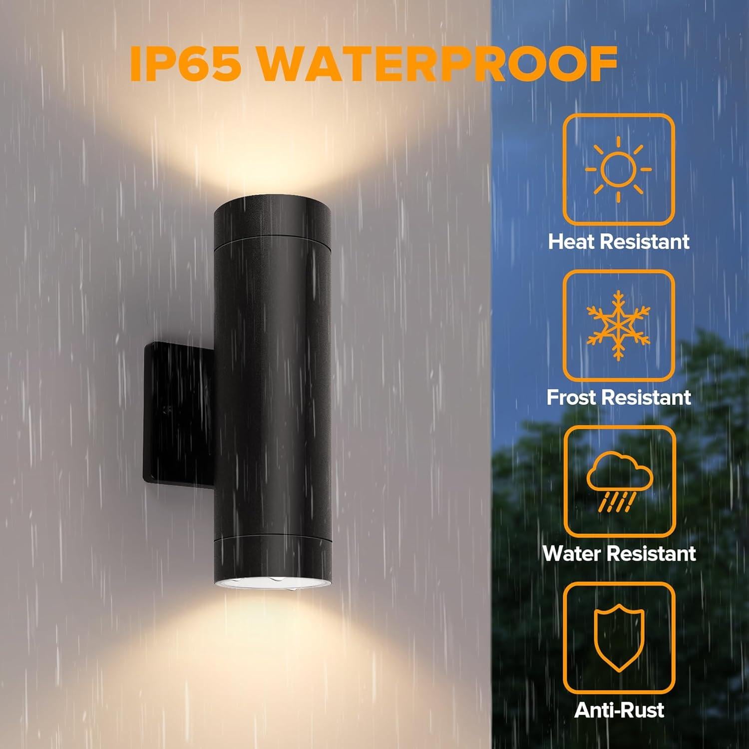 Aplique de Pared Exterior LUTEC LED 16W 2700K Negro Mate