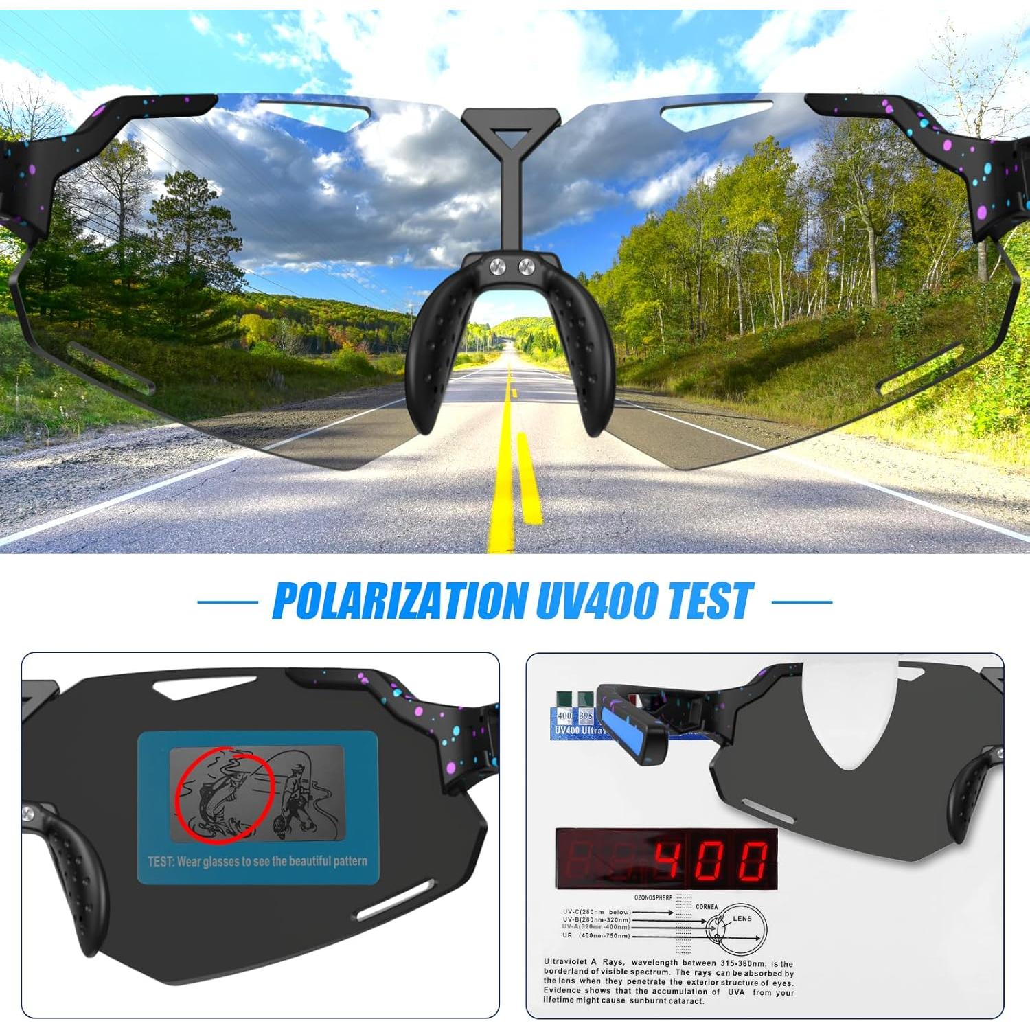 Gafas de sol deportivas AJBAY polarizadas UV400 ligeras