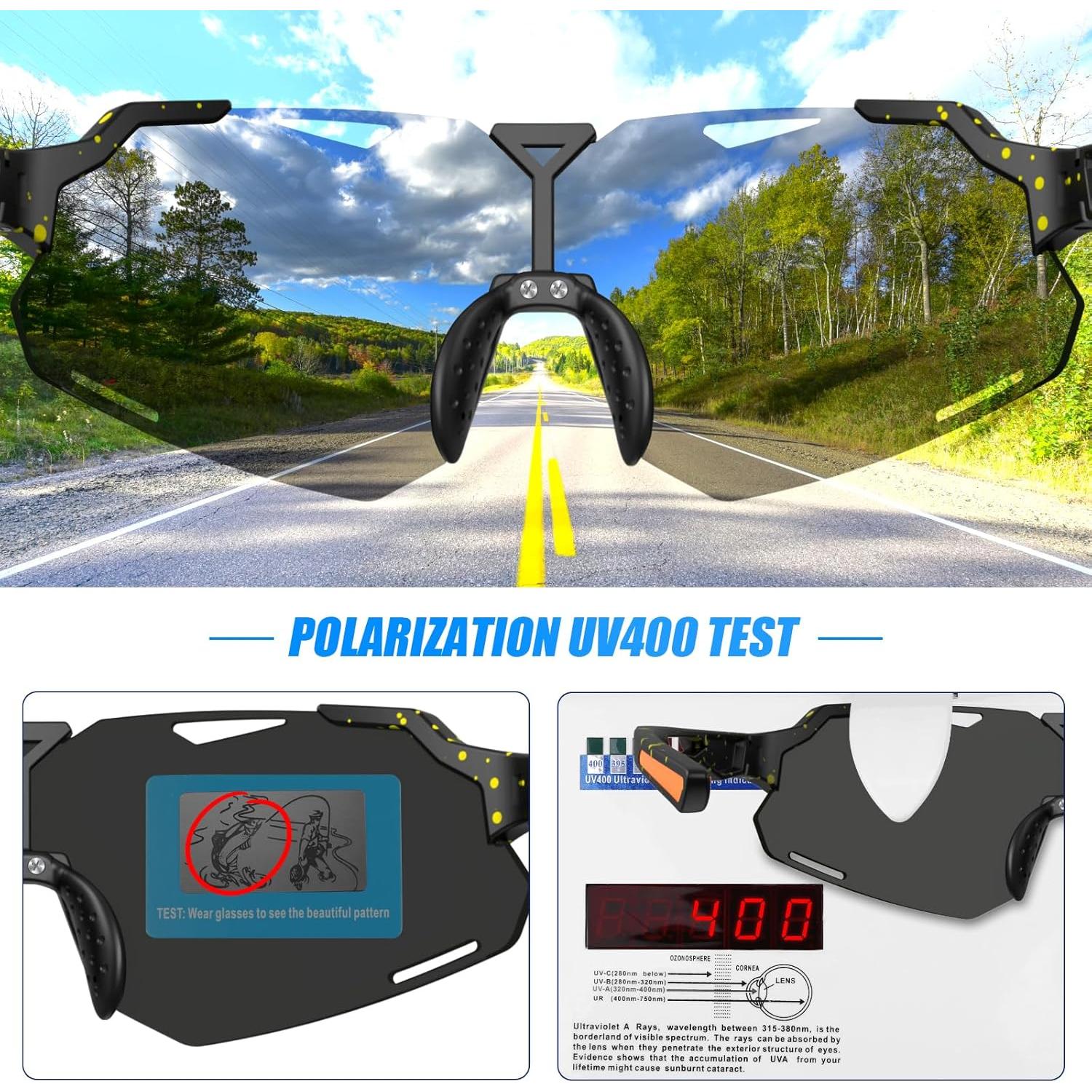 Gafas de sol deportivas AJBAY polarizadas UV400 ligeras