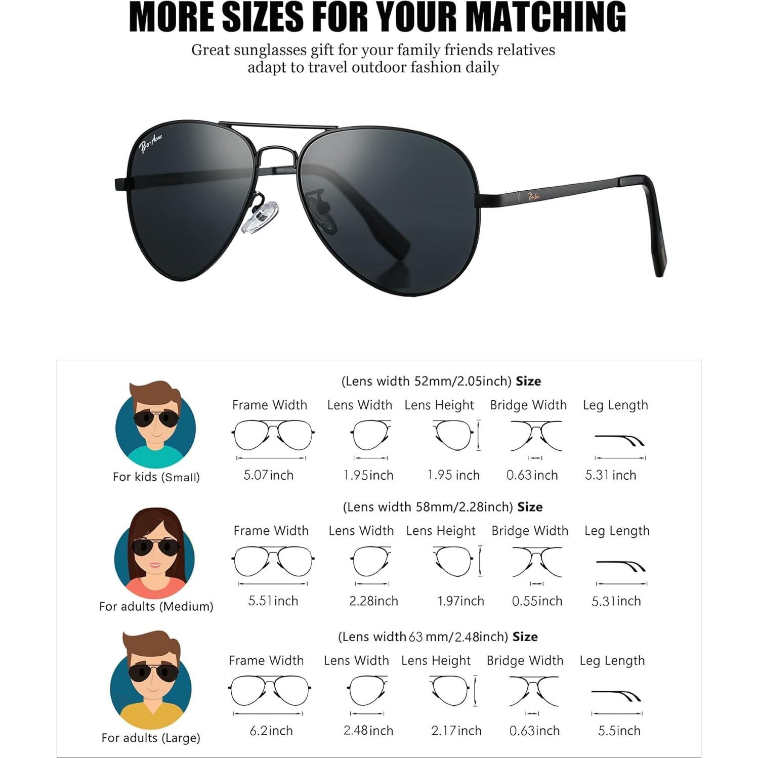 Gafas de sol aviador Pro Acme polarizadas 58mm UV 100%