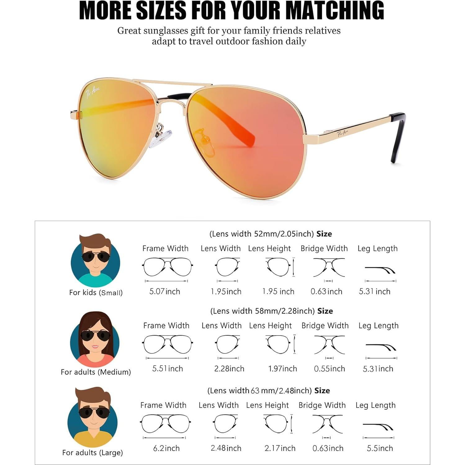 Gafas de sol aviador Pro Acme polarizadas 58mm UV 100%