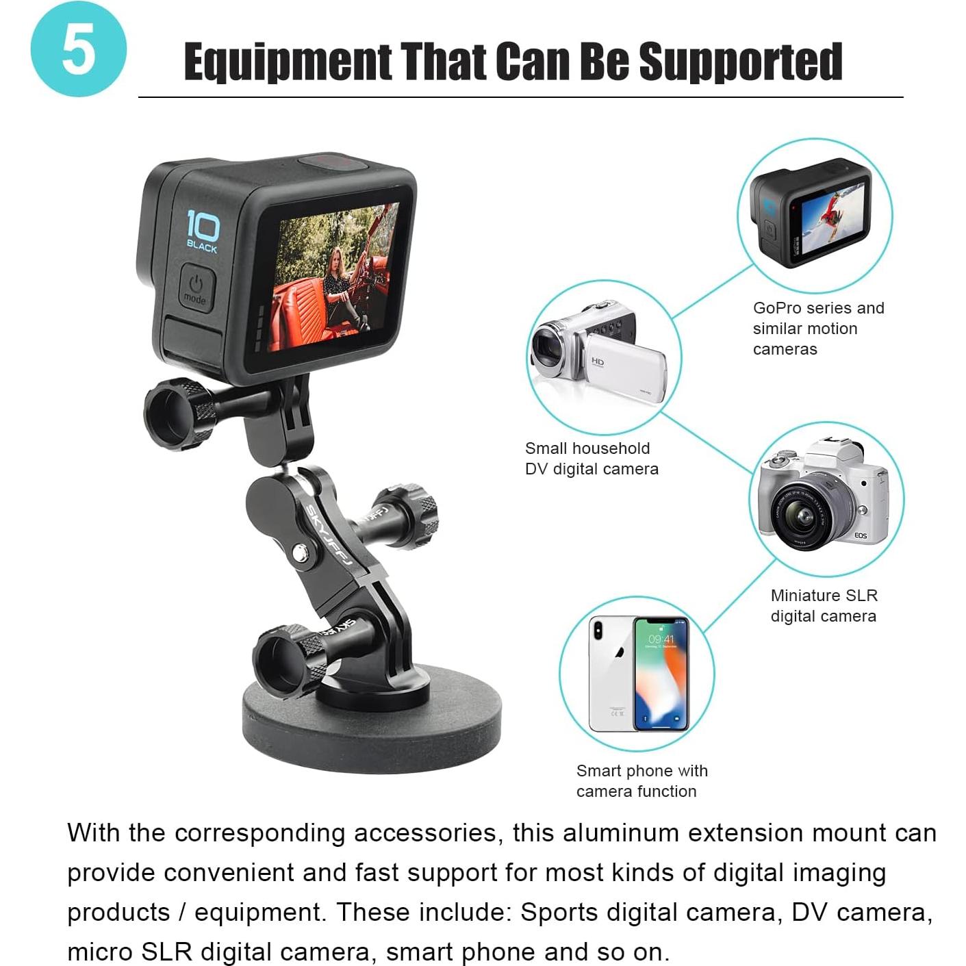 Soporte de Manillar Aluminio SKYJFFJ 360° para GoPro y DJI