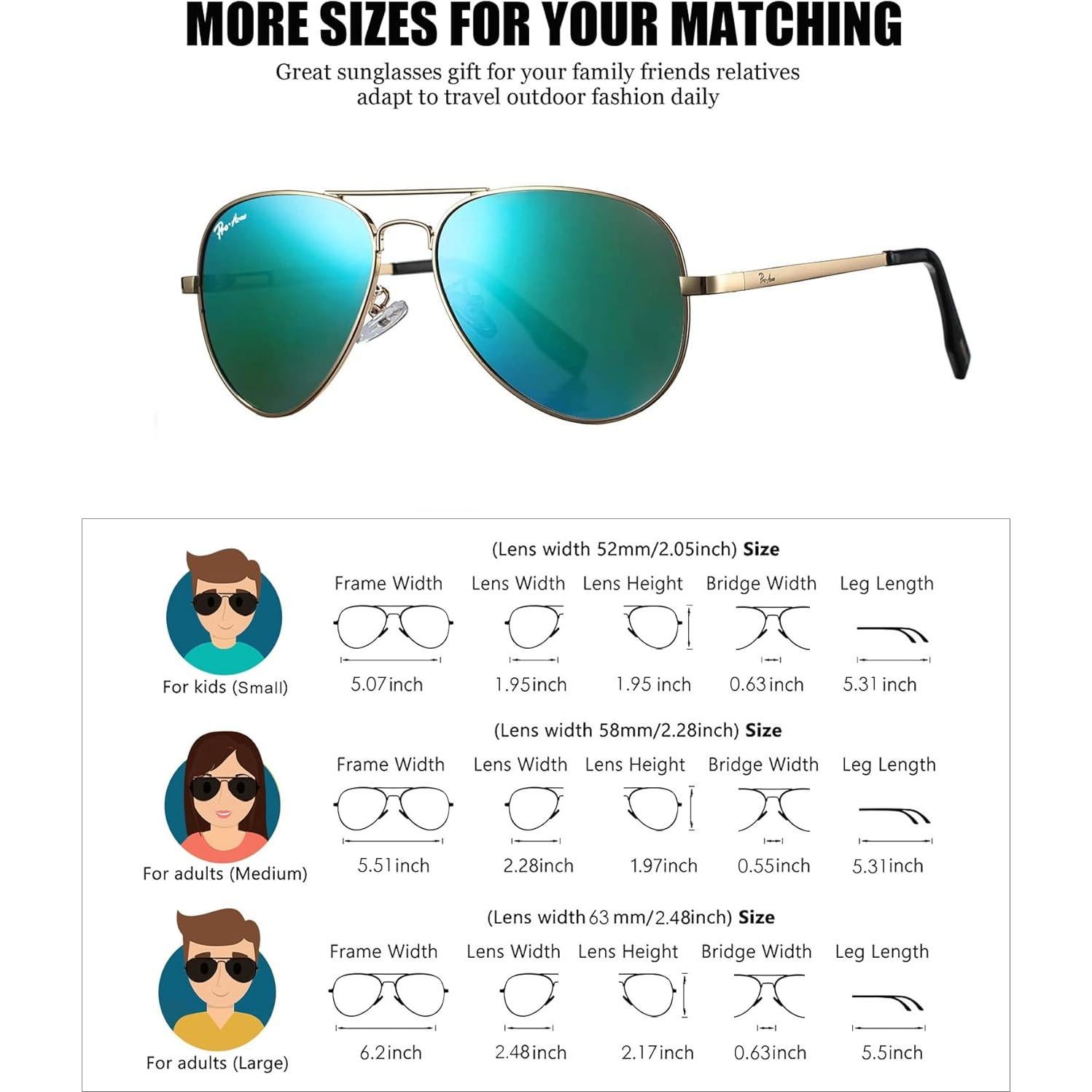 Gafas de sol aviador Pro Acme polarizadas 58mm UV 100%