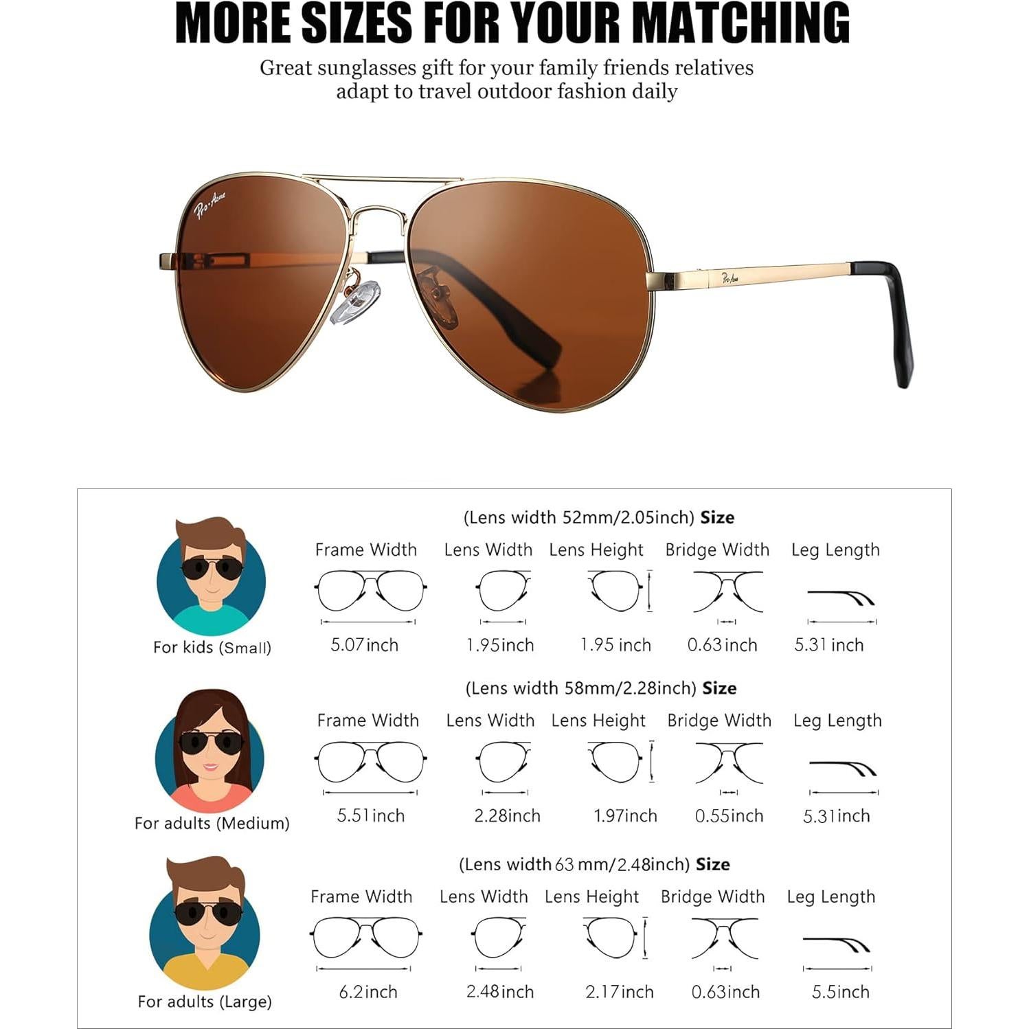 Gafas de sol aviador Pro Acme polarizadas 58mm UV 100%