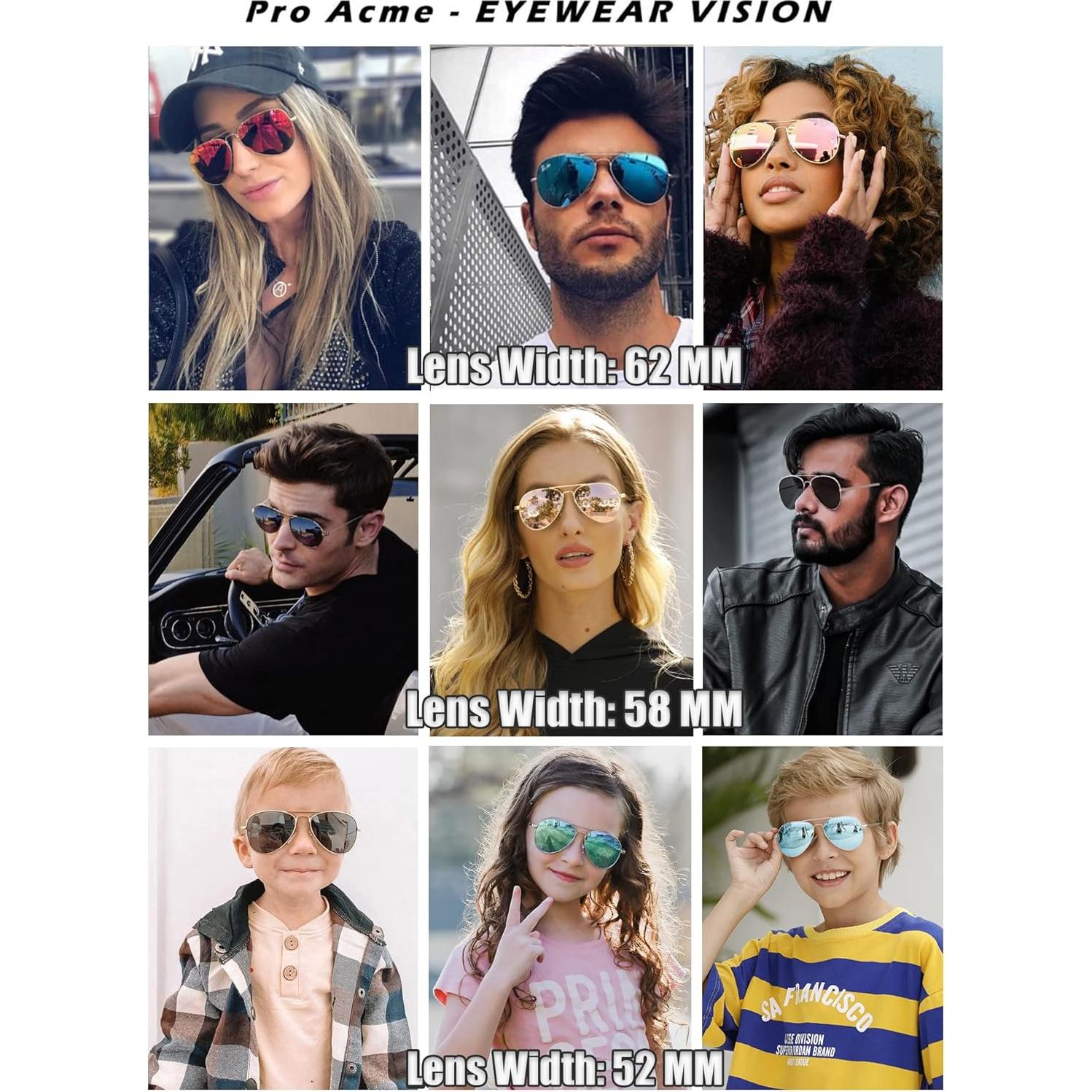 Gafas de sol aviador Pro Acme polarizadas 58mm UV 100%