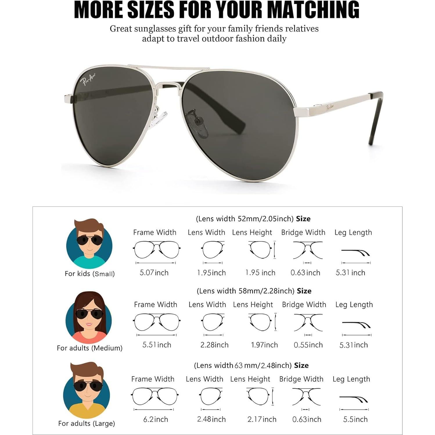 Gafas de sol aviador Pro Acme polarizadas 58mm UV 100%