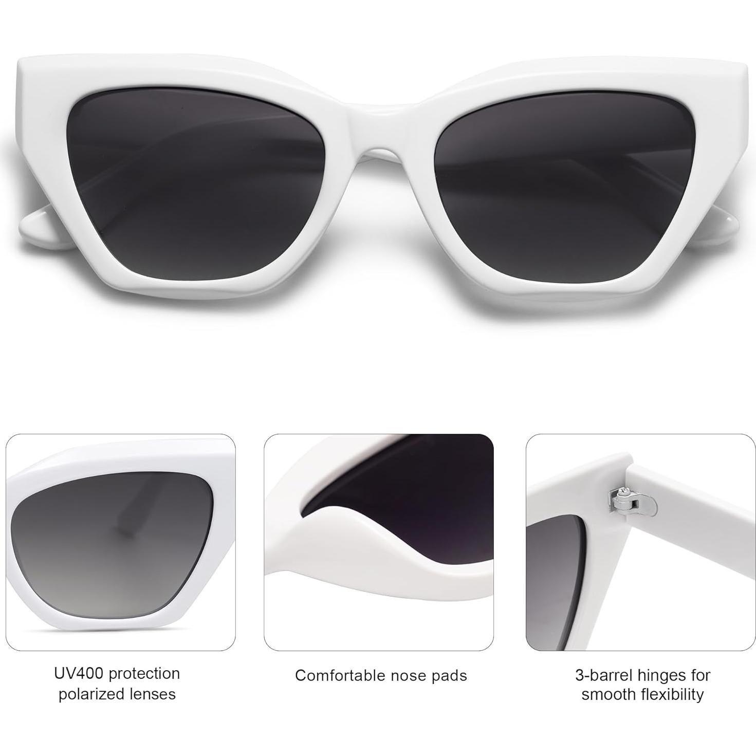 Gafas de sol cuadradas SOJOS polarizadas UV400 para unisex