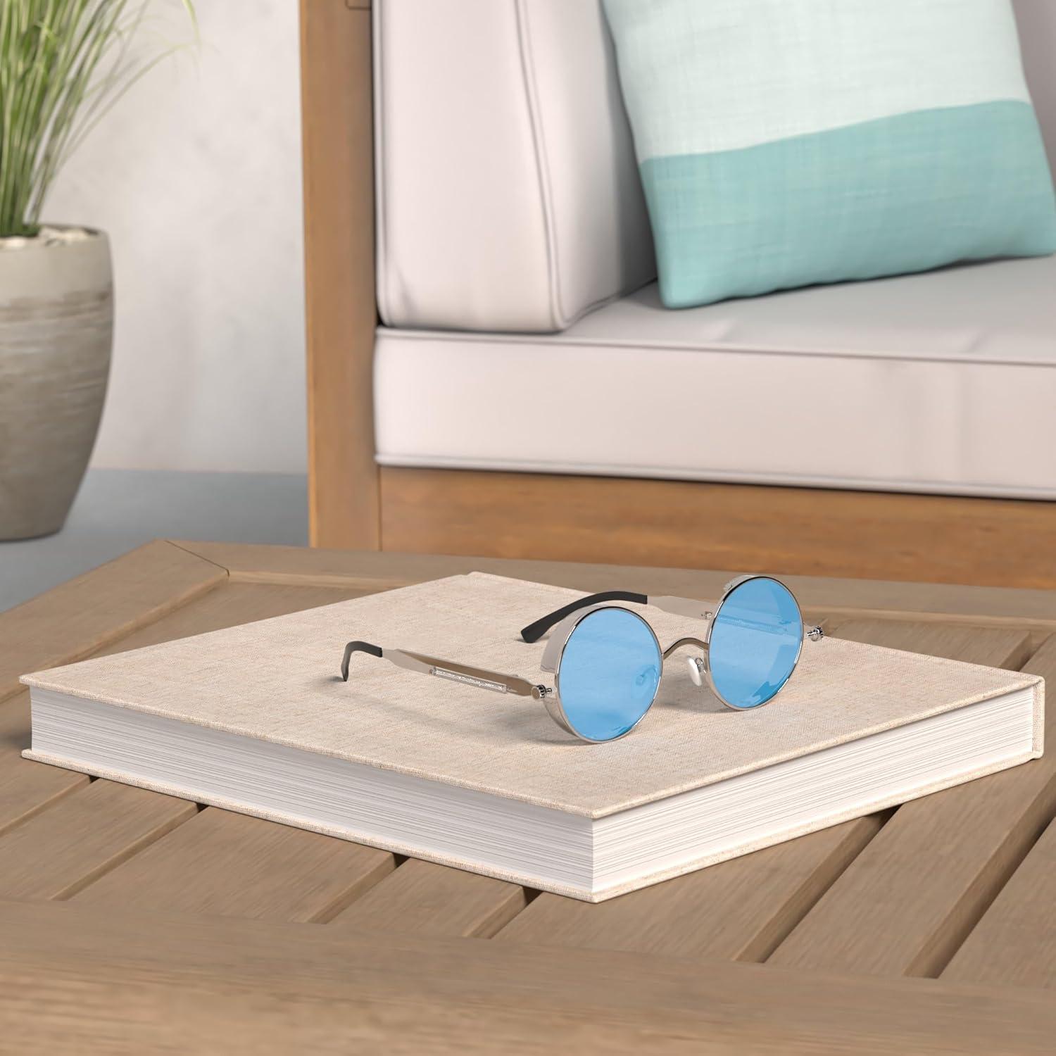 Gafas de sol retro steampunk Frienda 4 piezas unisex