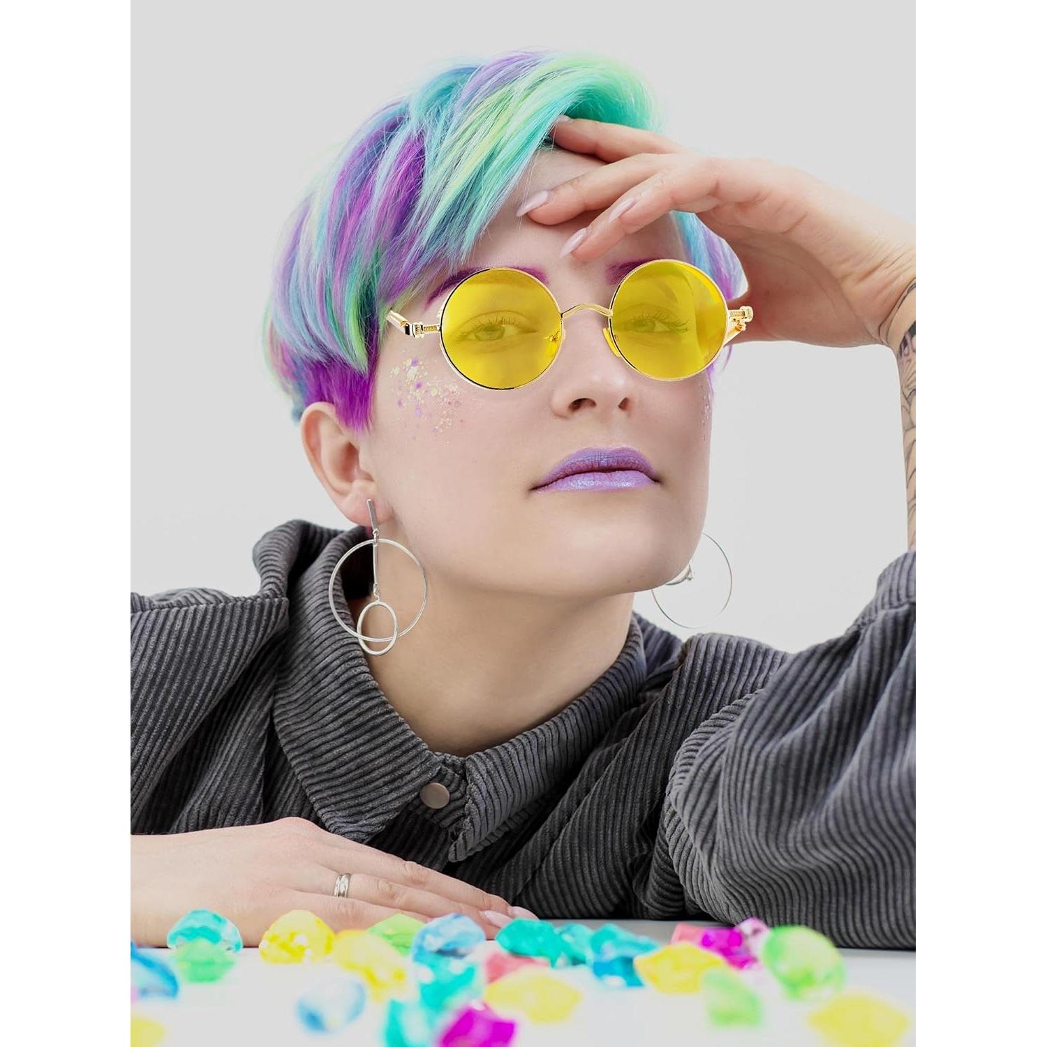 Gafas de sol retro steampunk Frienda 4 piezas unisex