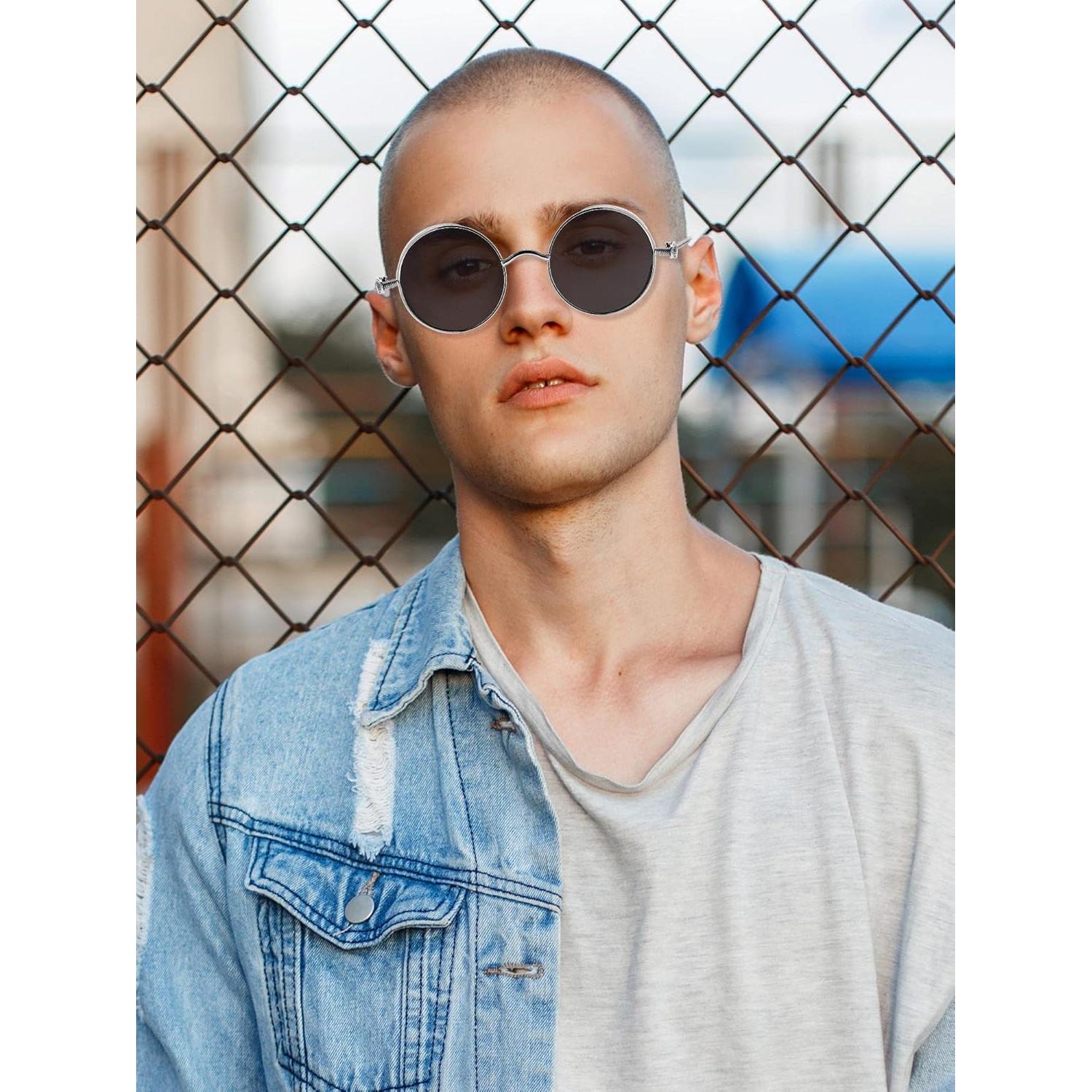 Gafas de sol retro Frienda 4 piezas estilo steampunk