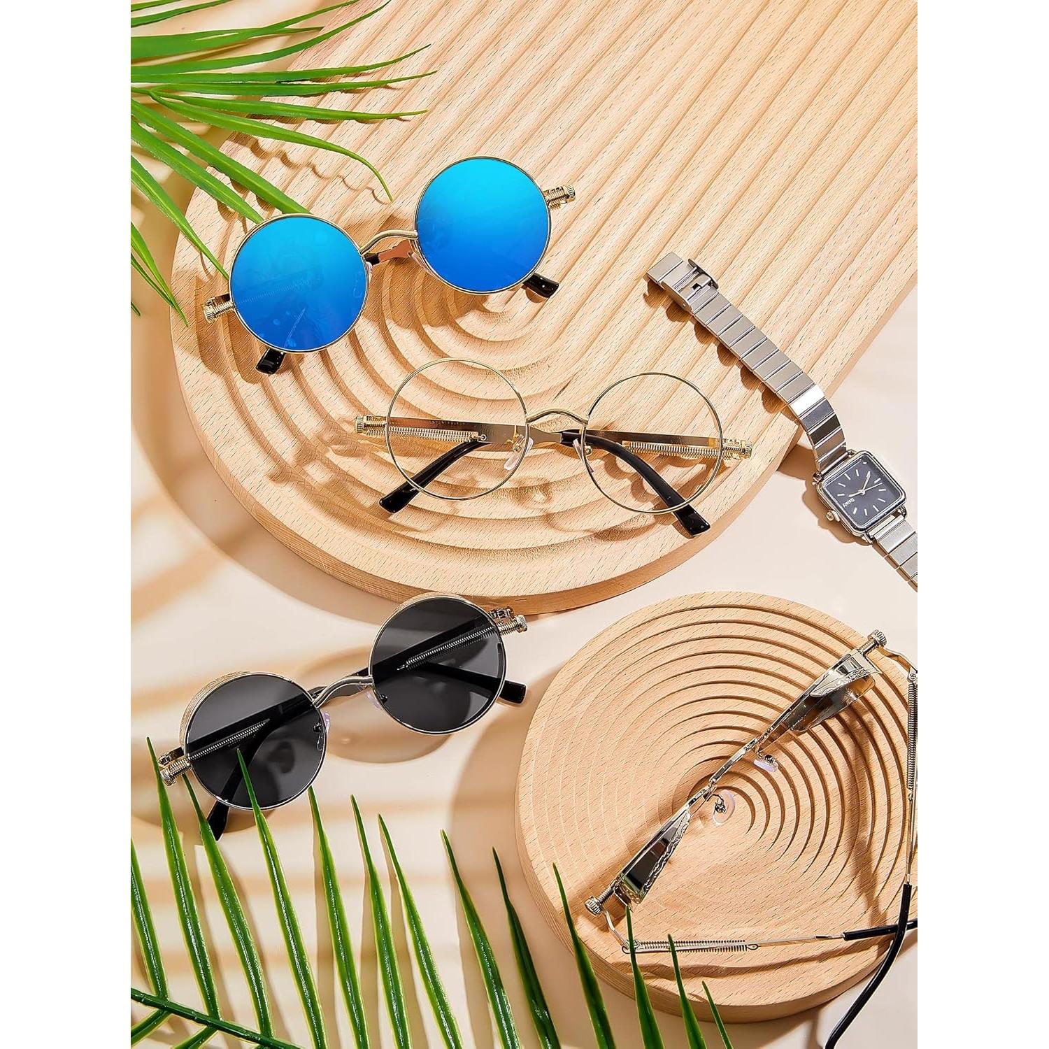 Gafas de sol retro Frienda 4 piezas estilo steampunk