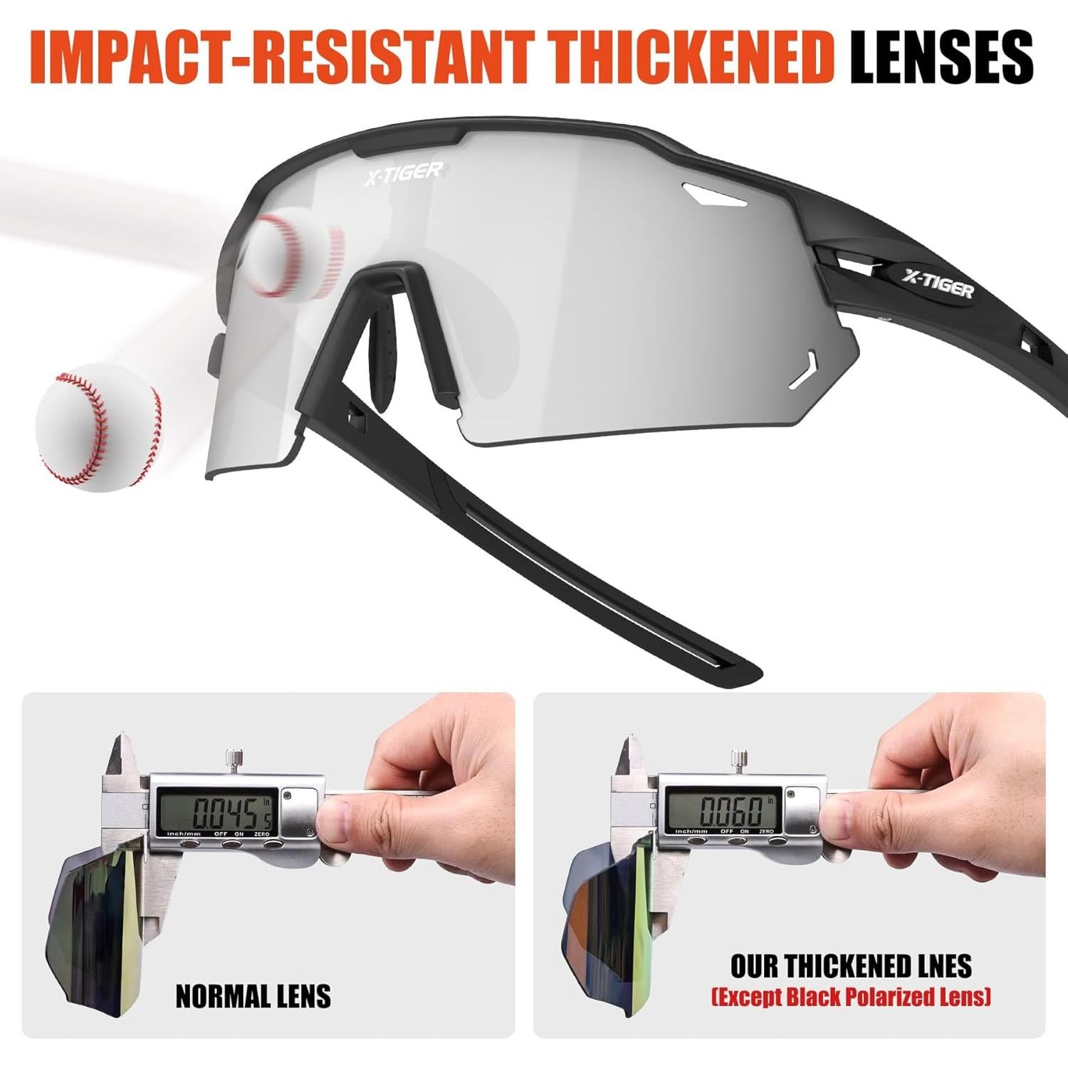 Gafas de Ciclismo X-TIGER con 5 Lentes Intercambiables