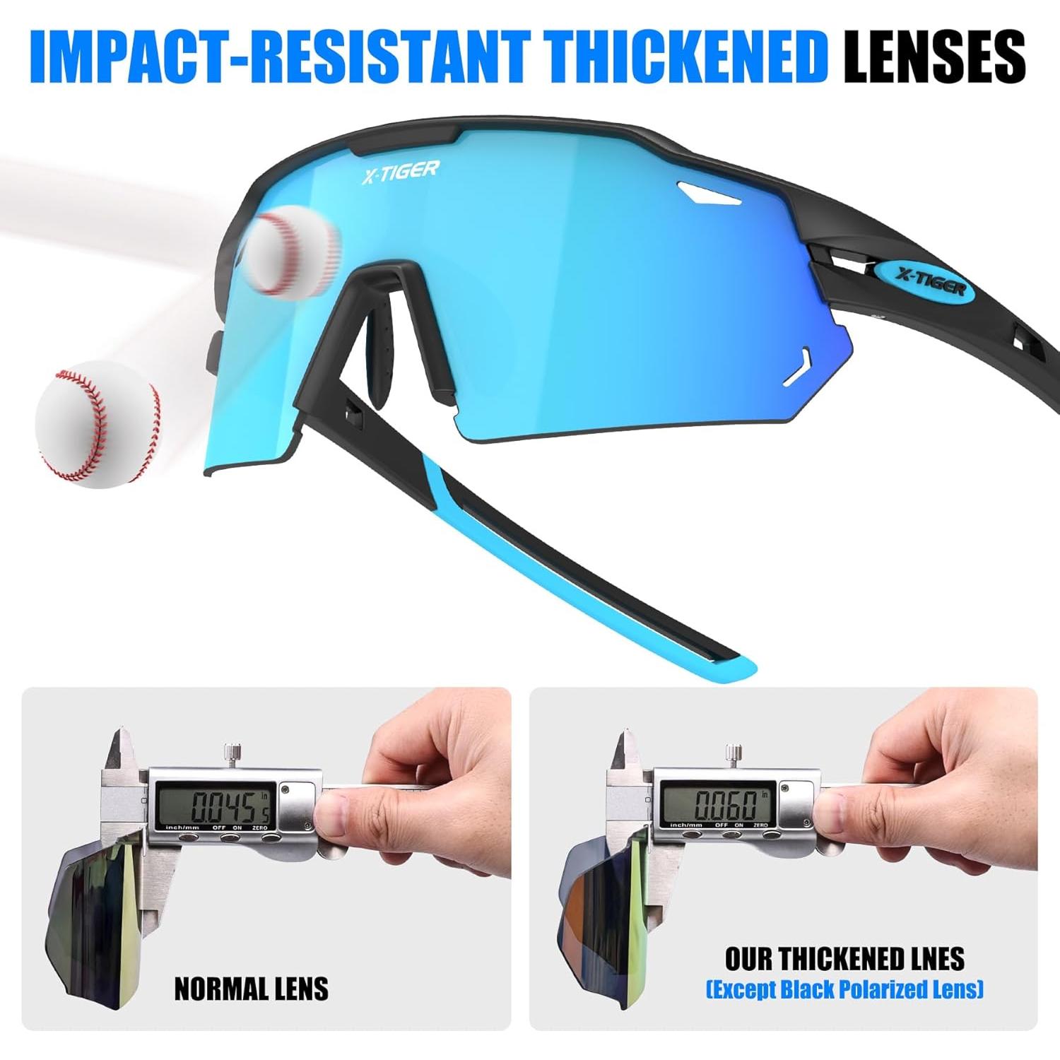 Gafas de Ciclismo X-TIGER con 5 Lentes Intercambiables