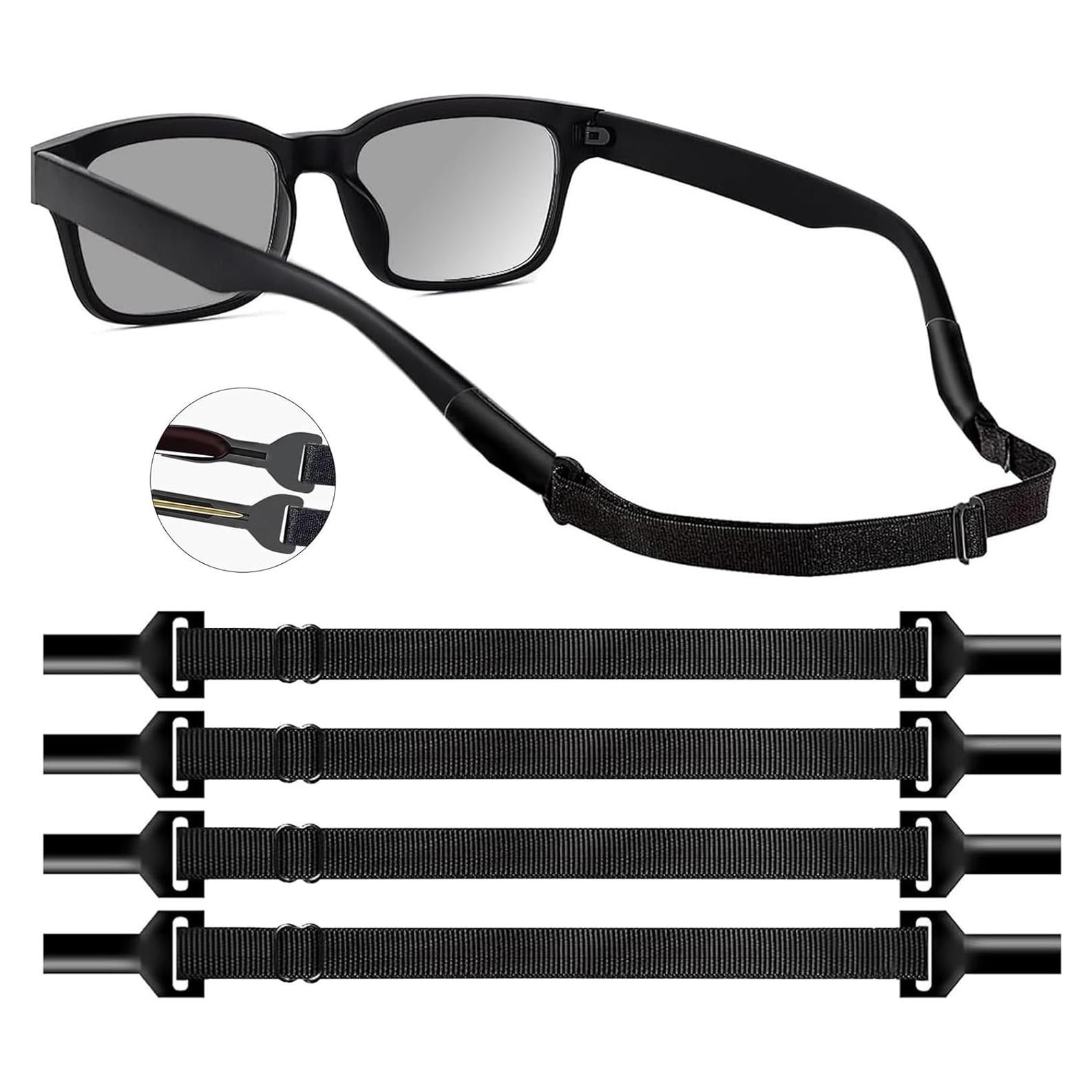 Correa Ajustable para Gafas KECHIO Negra 24-34 cm 4 Piezas