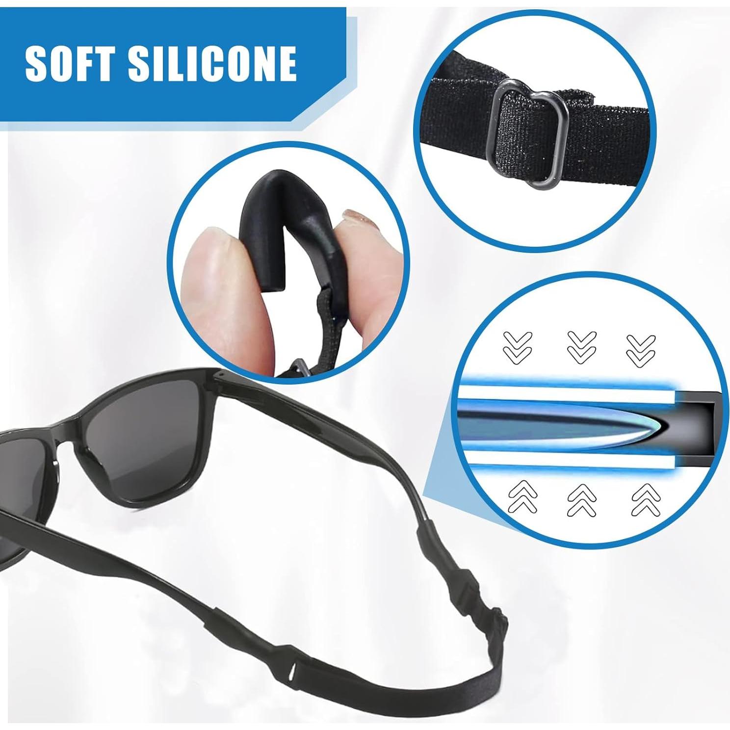 Correa Ajustable para Gafas KECHIO Gris 24-34 cm Paquete 4