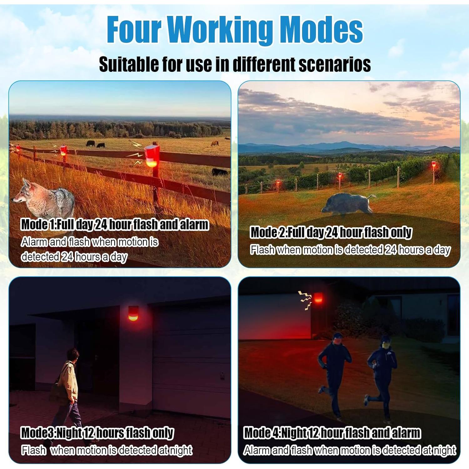 Alarma Solar Qualirey con Sensor de Movimiento 129dB - 6 Piezas