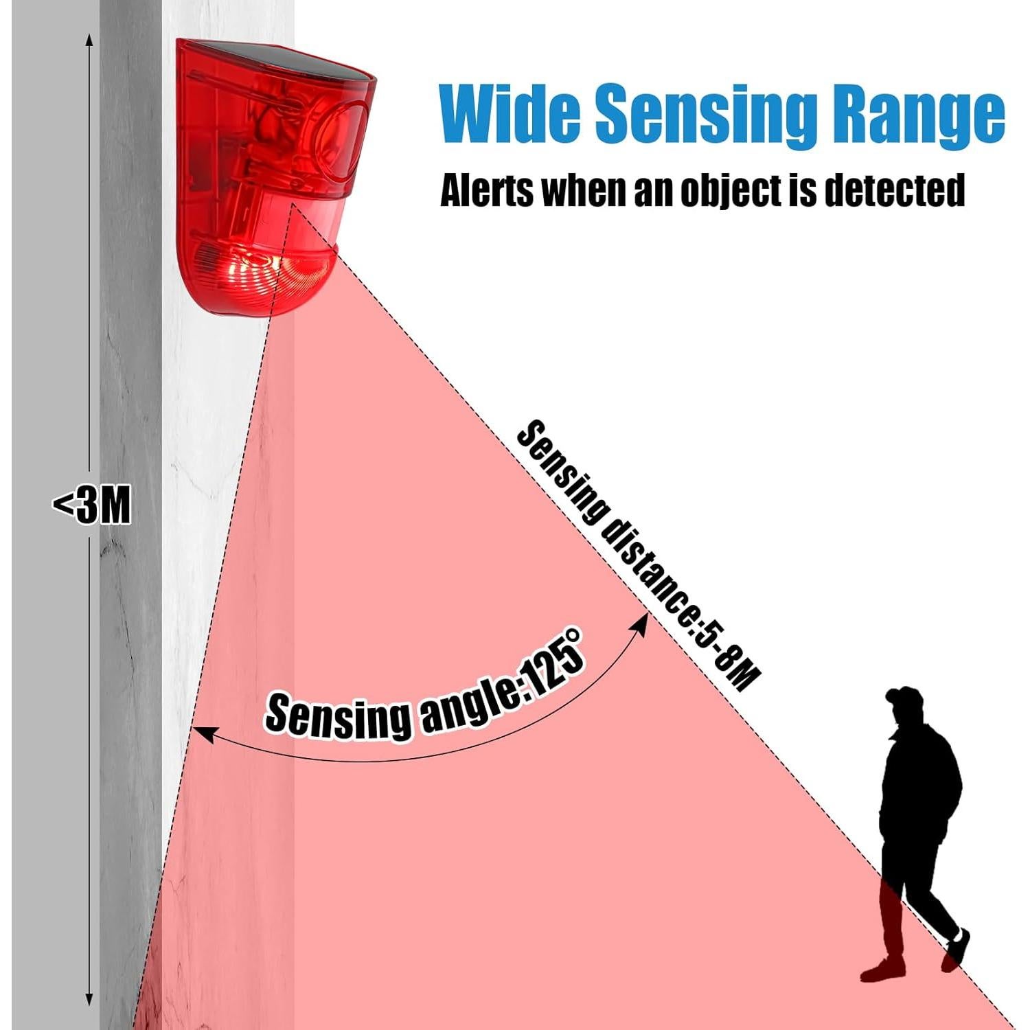 Alarma Solar Qualirey con Sensor de Movimiento 129dB - 6 Piezas