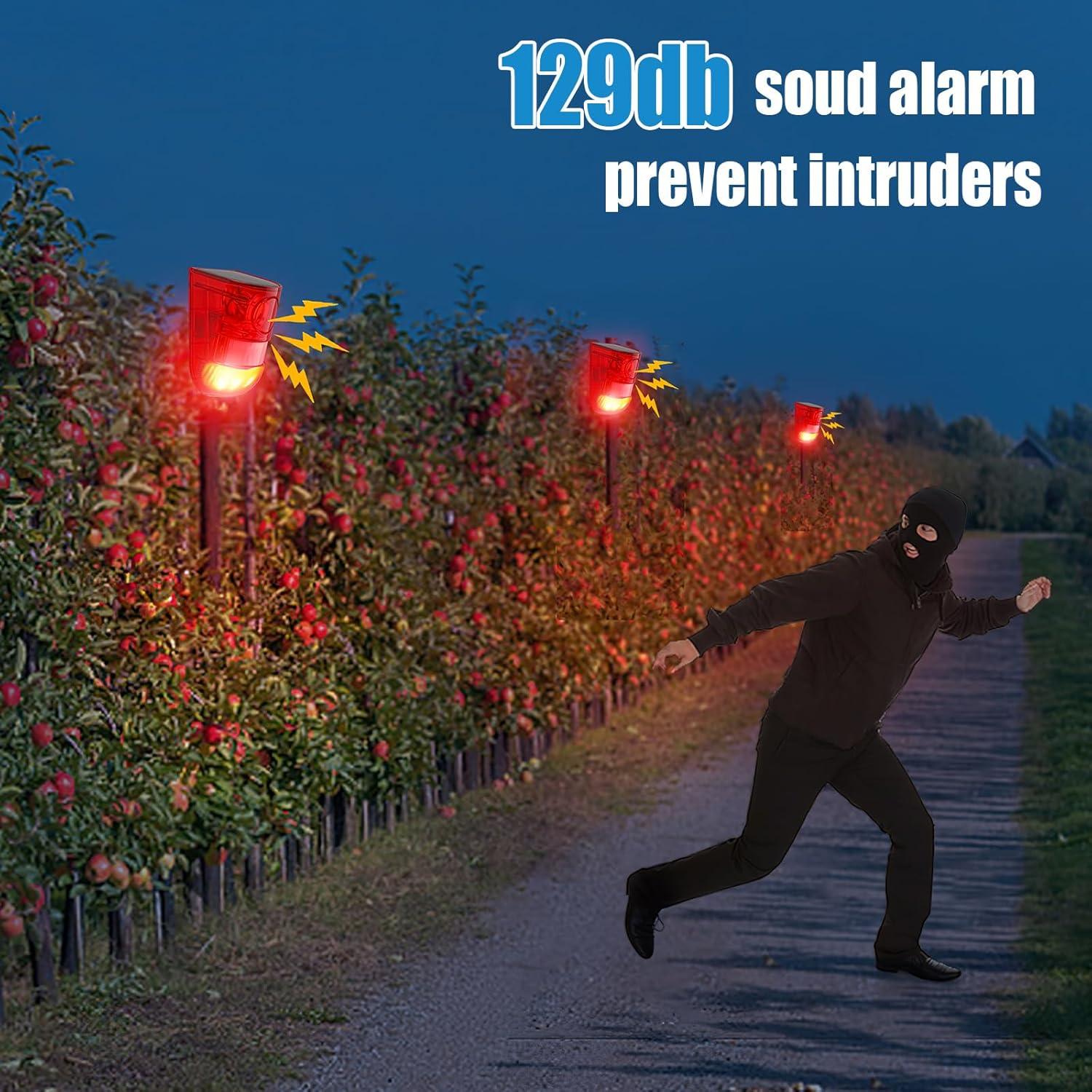 Alarma Solar Qualirey con Sensor de Movimiento 129dB - 6 Piezas