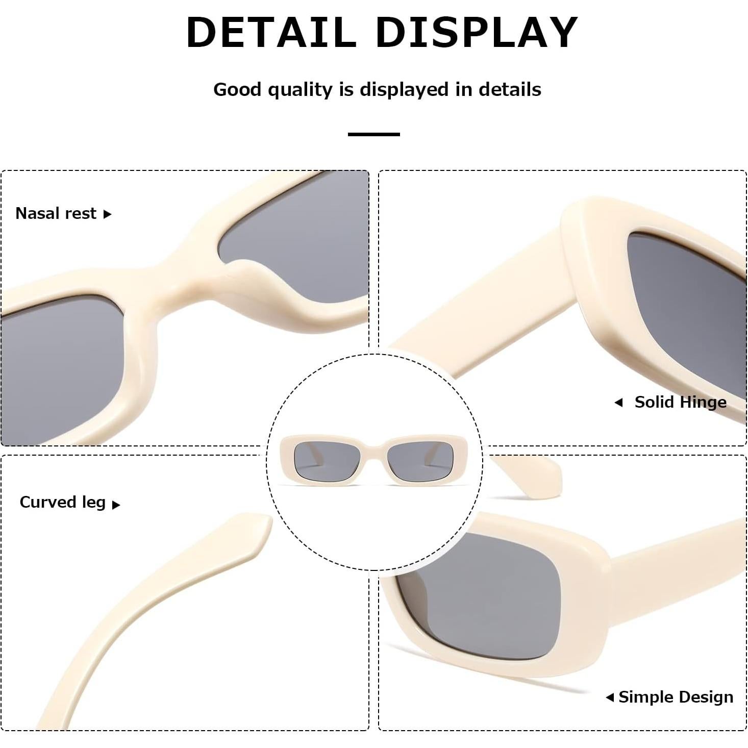 Gafas de sol KIMORN rectangulares UV400 para hombres y mujeres