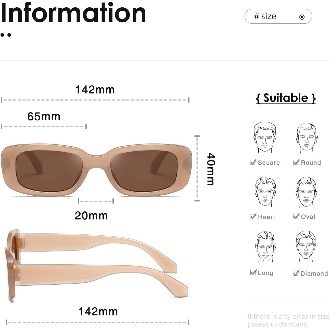 Gafas de sol KIMORN rectangulares UV400 para hombres y mujeres