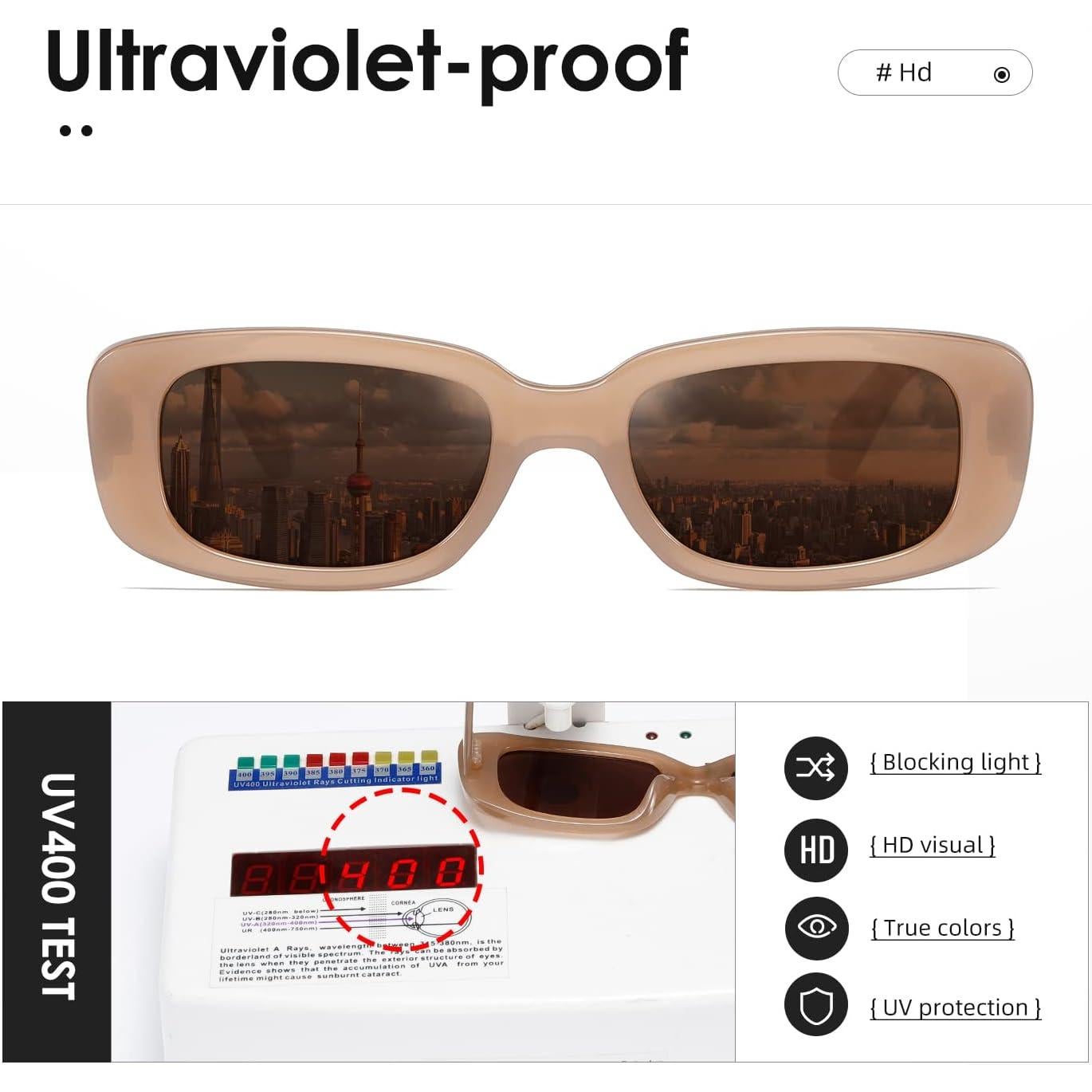 Gafas de sol KIMORN rectangulares UV400 para hombres y mujeres