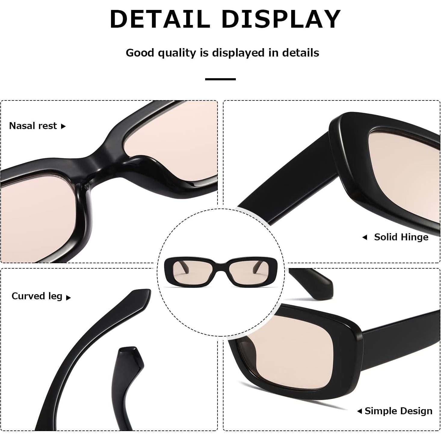 Gafas de sol KIMORN rectangulares UV400 para hombres y mujeres