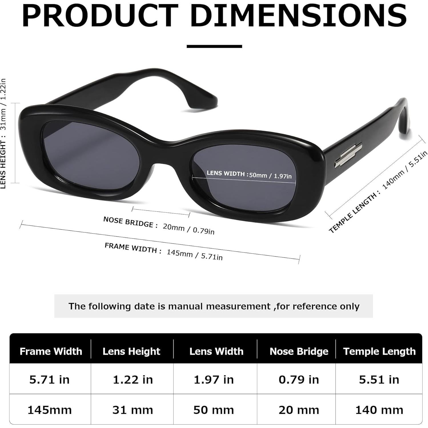 Gafas de sol KIMORN rectangulares UV400 para hombres y mujeres