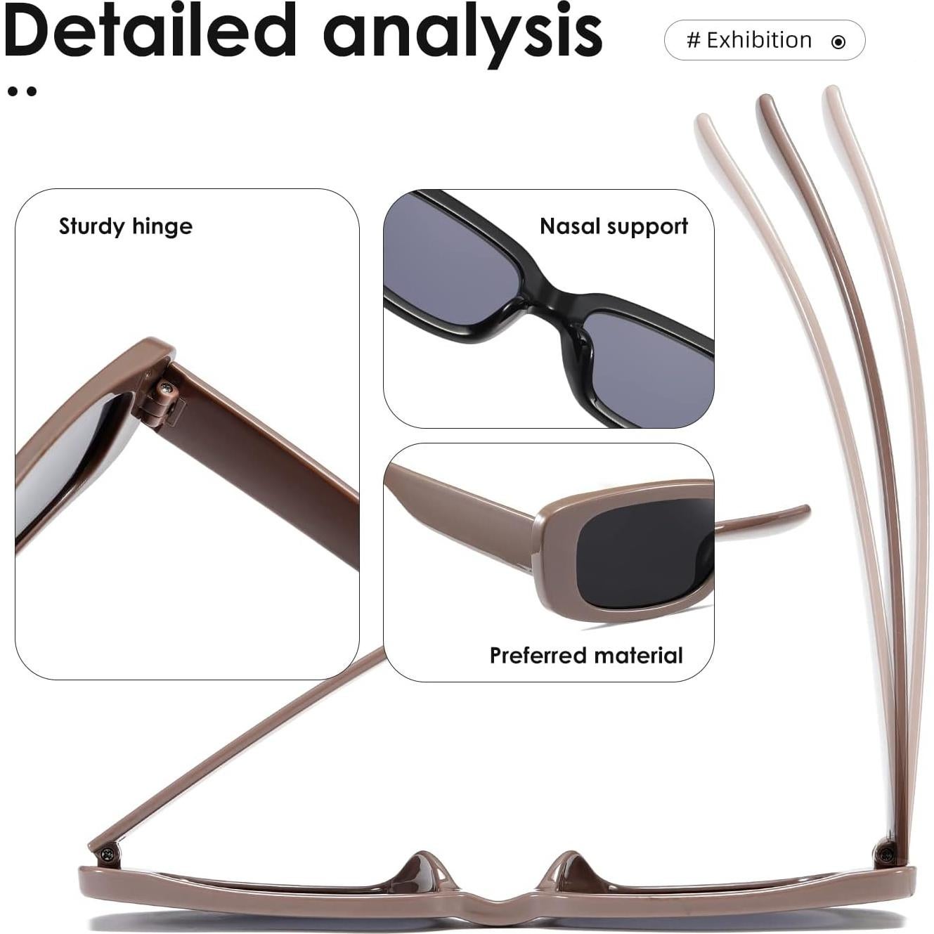 Gafas de sol KIMORN rectangulares UV400 para hombres y mujeres