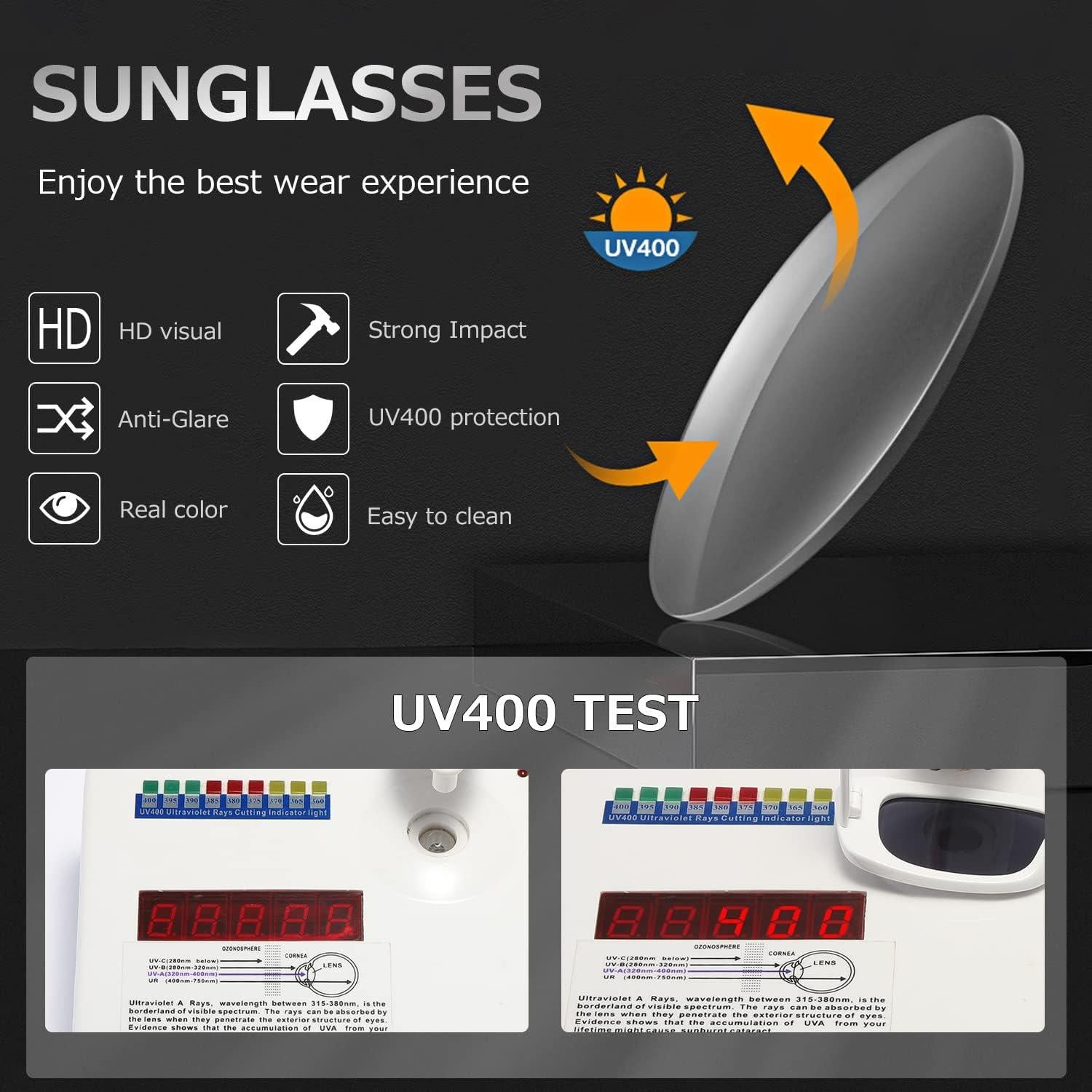 Gafas de sol KIMORN rectangulares UV400 para hombres y mujeres