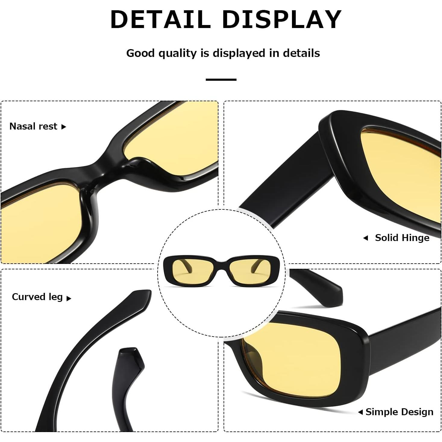 Gafas de sol KIMORN rectangulares UV400 para hombres y mujeres