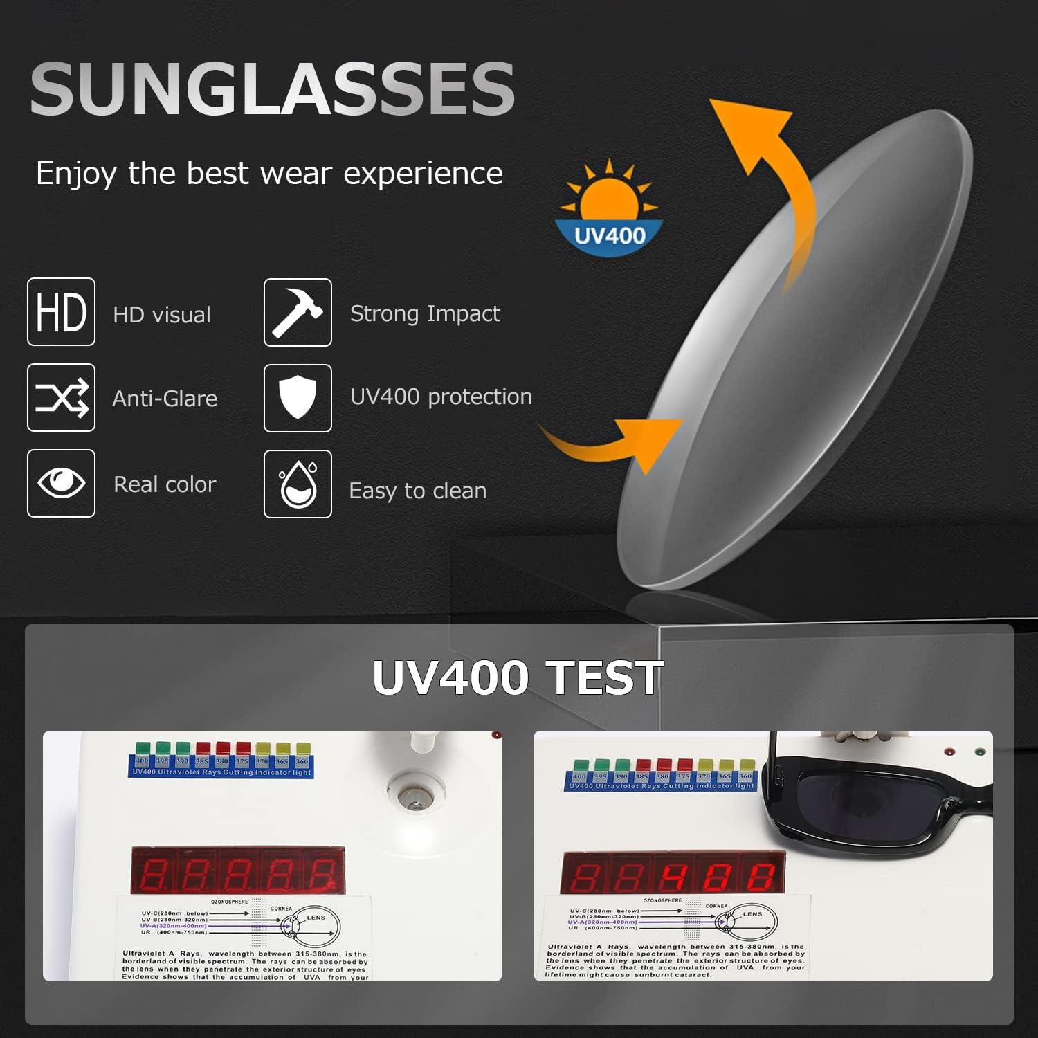 Gafas de sol KIMORN rectangulares UV400 para hombres y mujeres