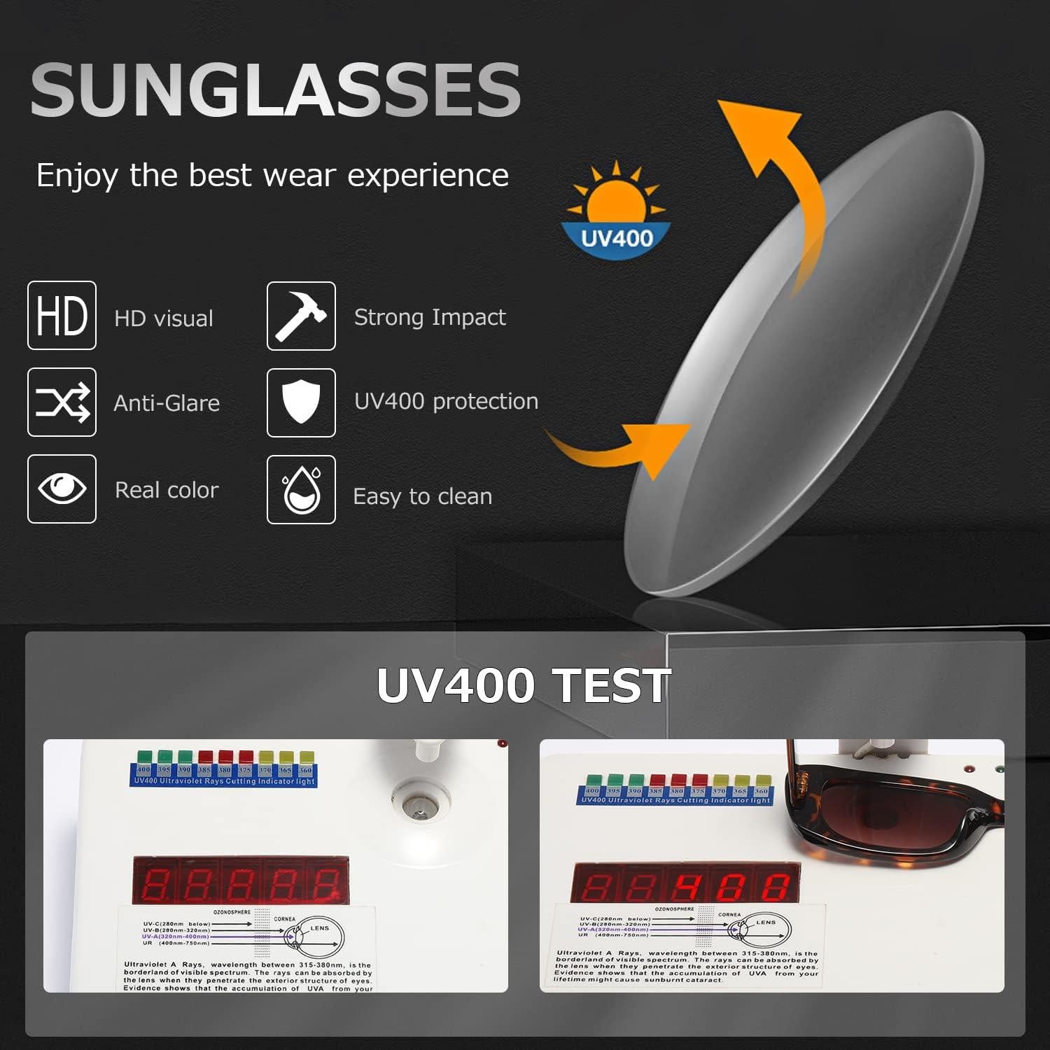 Gafas de sol KIMORN rectangulares UV400 para hombres y mujeres