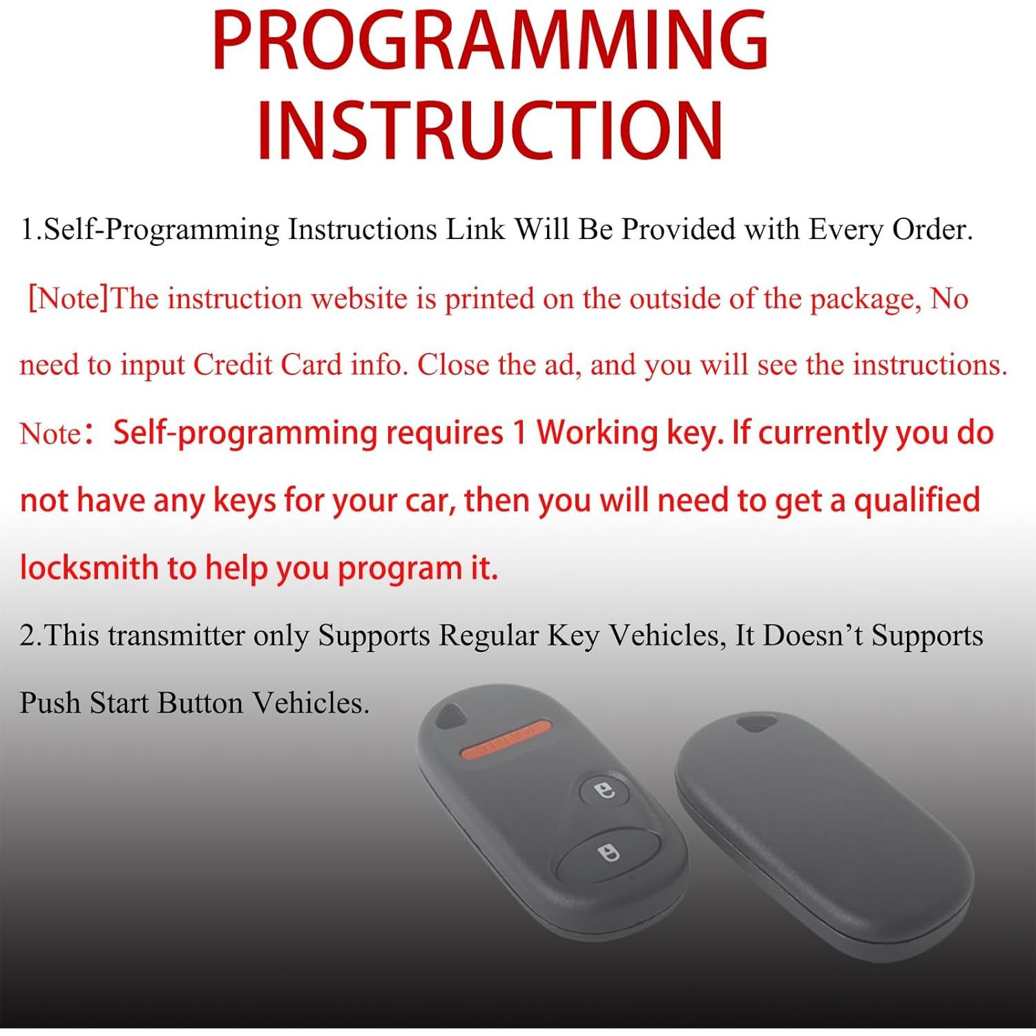 Control Remoto Honda Civic Pilot MechanMagic 3 Botones