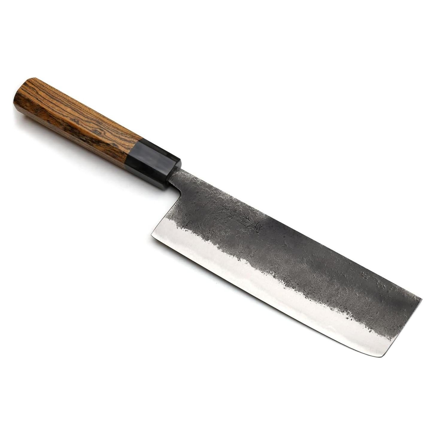 Cuchillo Nakiri Yoshihiro 165mm Acero Blanco #2 Mango Cocobolo