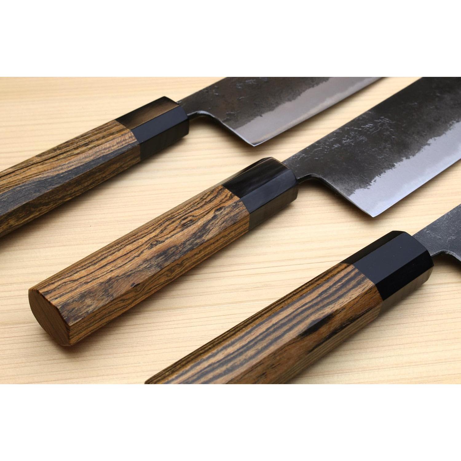 Cuchillo Nakiri Yoshihiro 165mm Acero Blanco #2 Mango Cocobolo