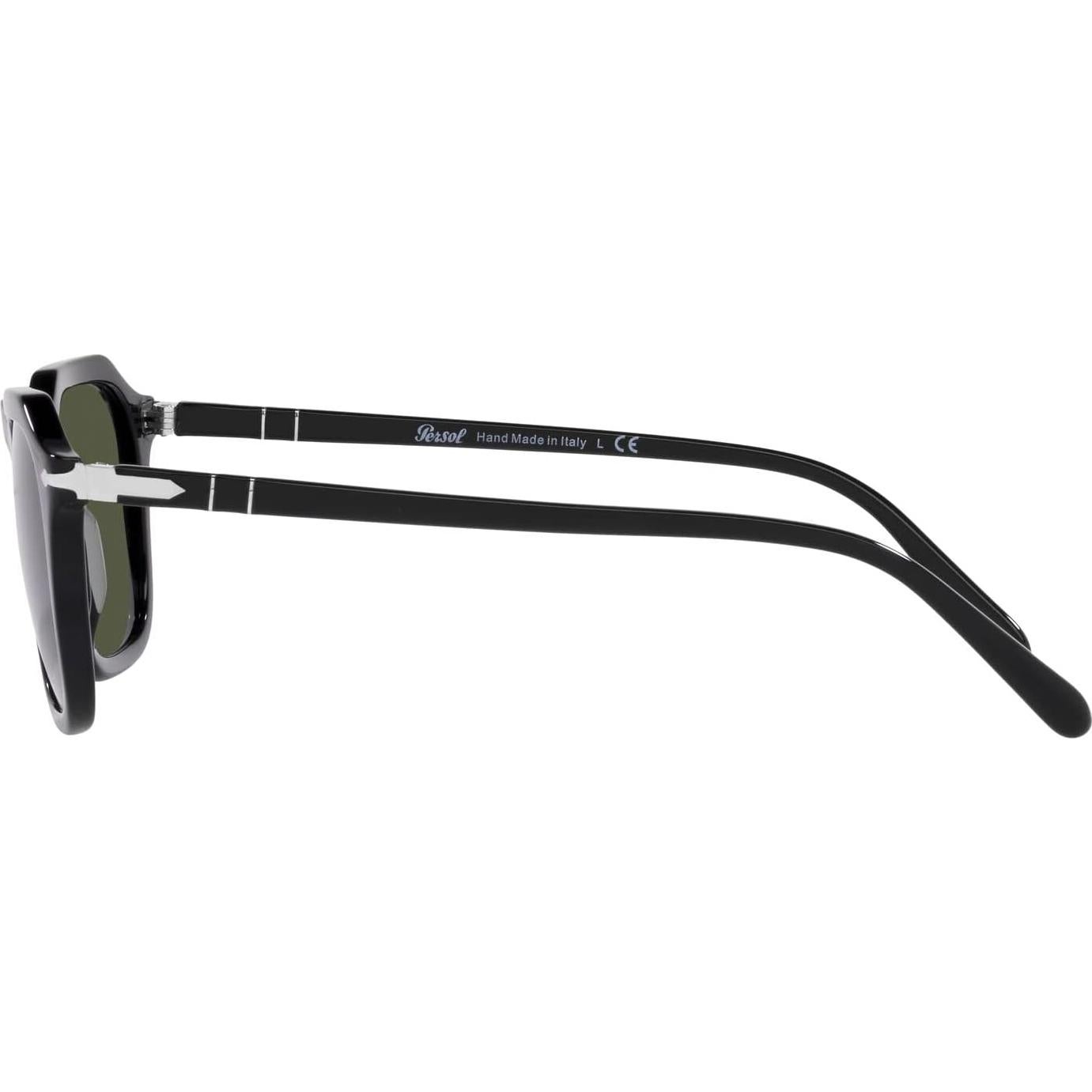 Gafas de sol cuadradas Persol PO3292S Negro/Verde 50mm