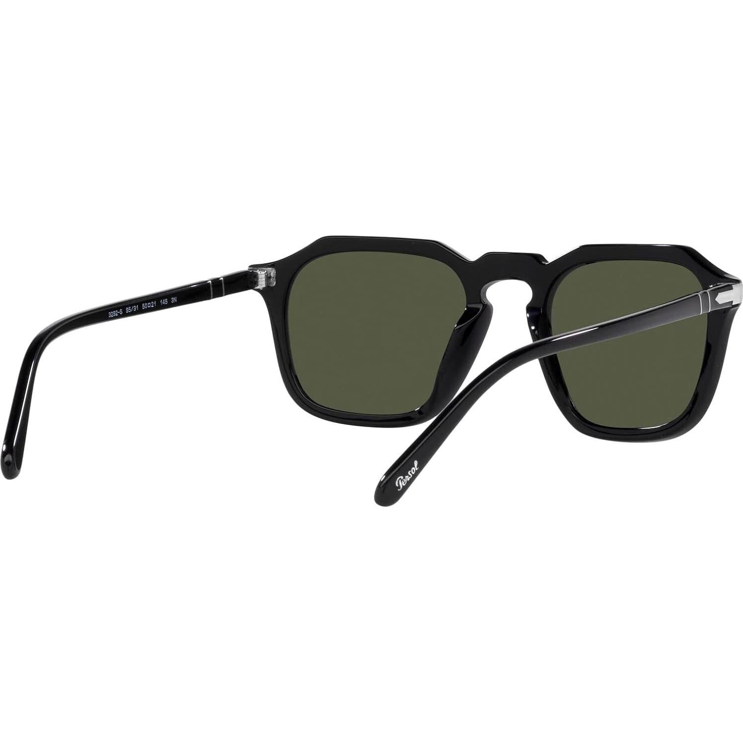 Gafas de sol cuadradas Persol PO3292S Negro/Verde 50mm